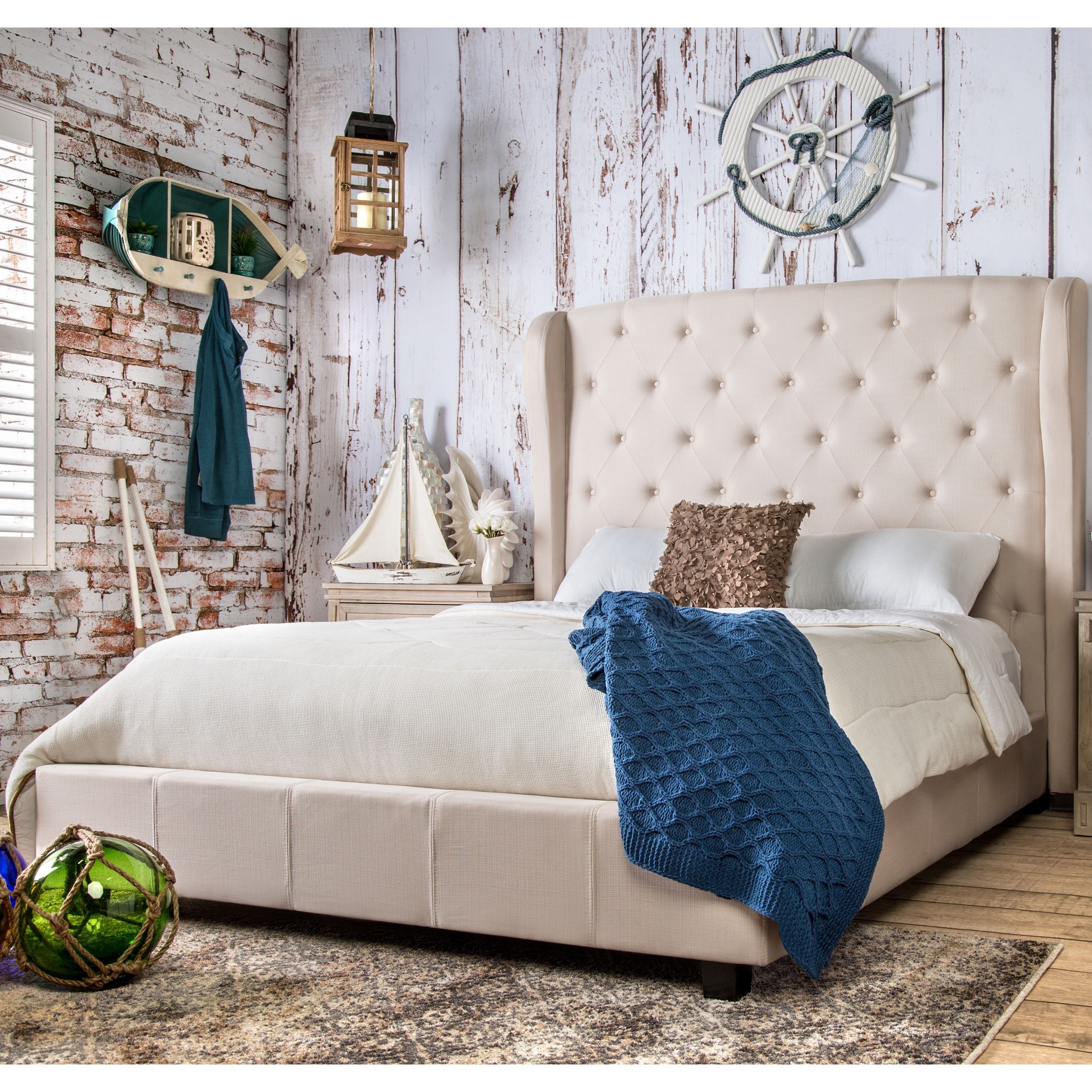 Off White Bedroom Furniture Best Of Gracewood Hollow Gaiman button Tufted Padded Flax Wingback