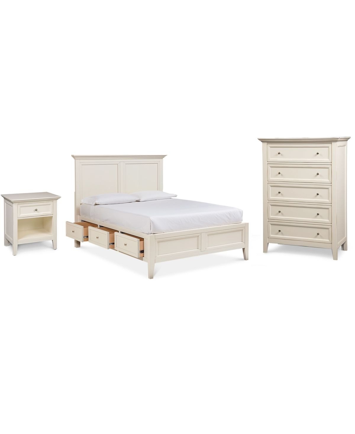 Off White Bedroom Furniture Unique Sanibel Storage Bedroom Furniture 3 Pc Set Queen Bed