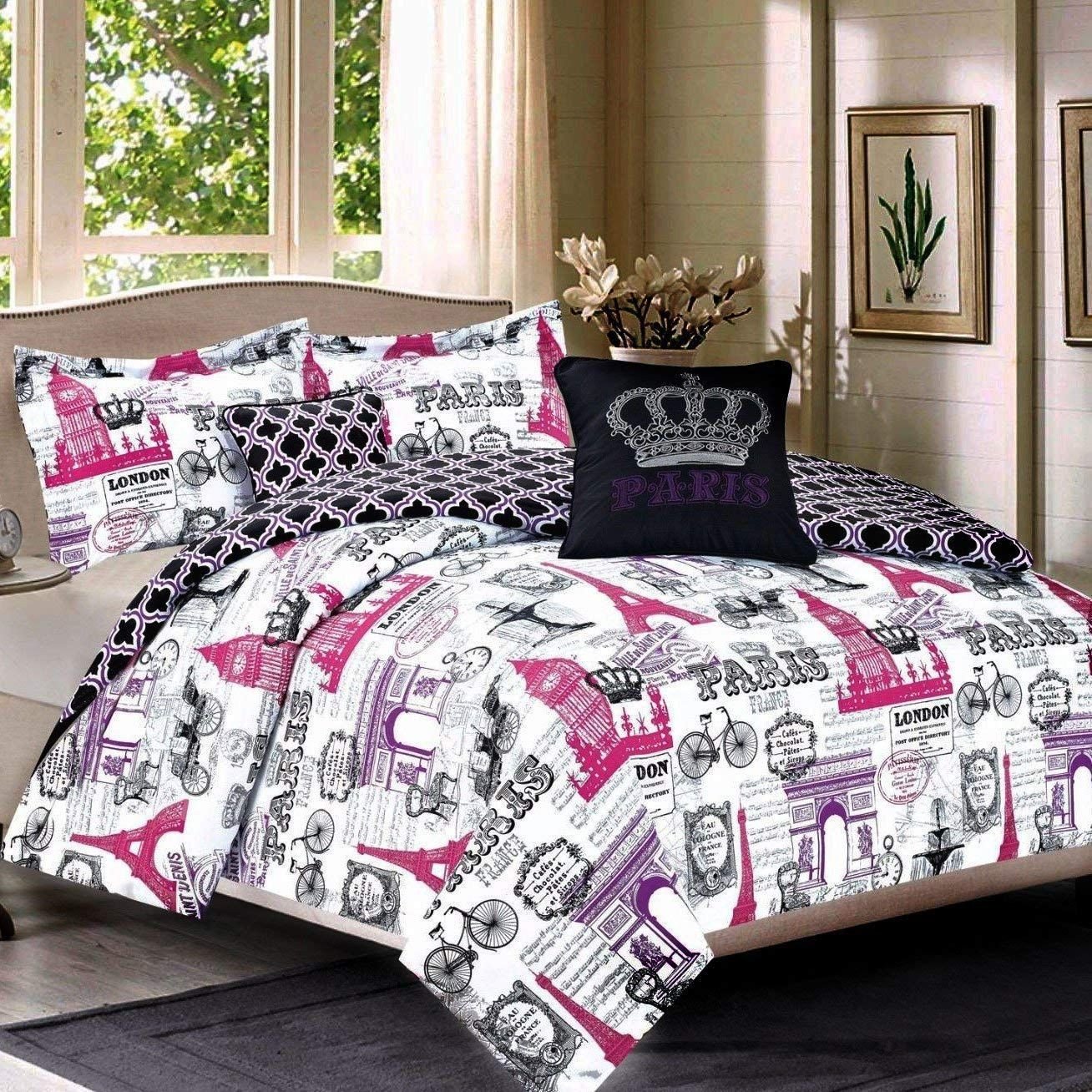 Paris themed Bedroom Set New Teen Girls Pink Dusty Pink Rose Bedding Sets – Ease Bedding