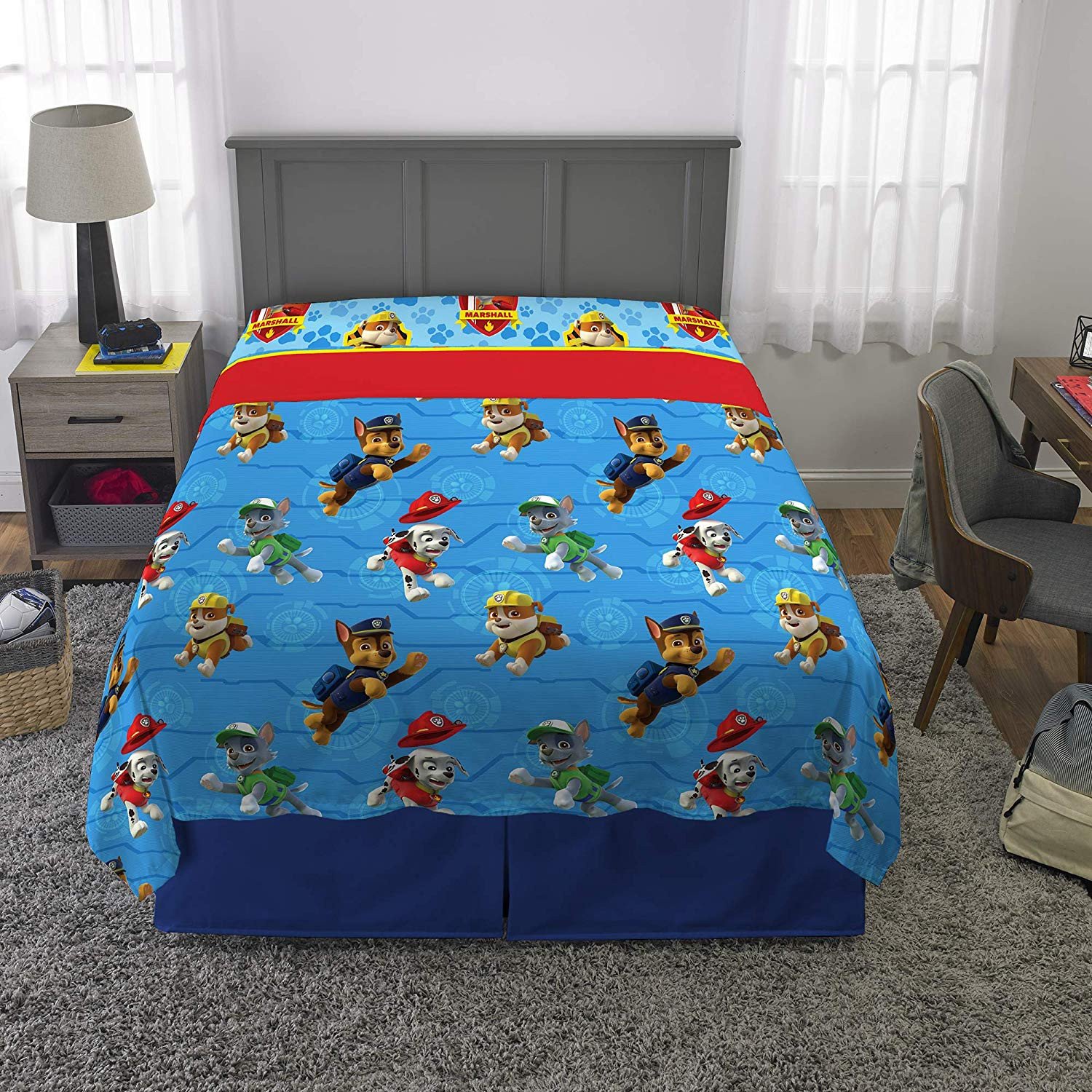 Paw Patrol Bedroom Decor Beautiful Paw Patrol Ruff Ruff Rescue Sheet Set Full Amazon Home