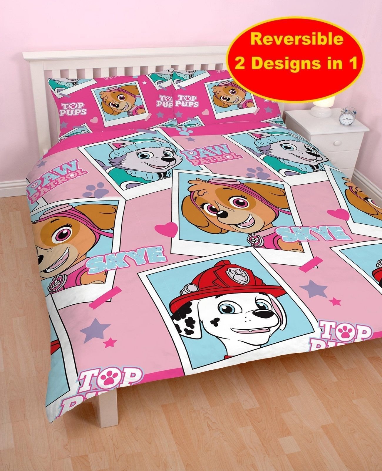 Paw Patrol Bedroom Set Luxury Details About New Paw Patrol Stars Pink Double Duvet Quilt