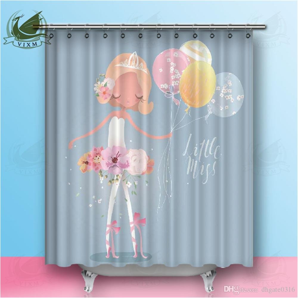 Peach Curtains for Bedroom Elegant 2019 Vixm Fabric Shower Curtain Hooks Free Hand Drawing Ballerina Ballet Dancer Girl Freehand Sketch Classical Dance From Dhgate0316 $12 68