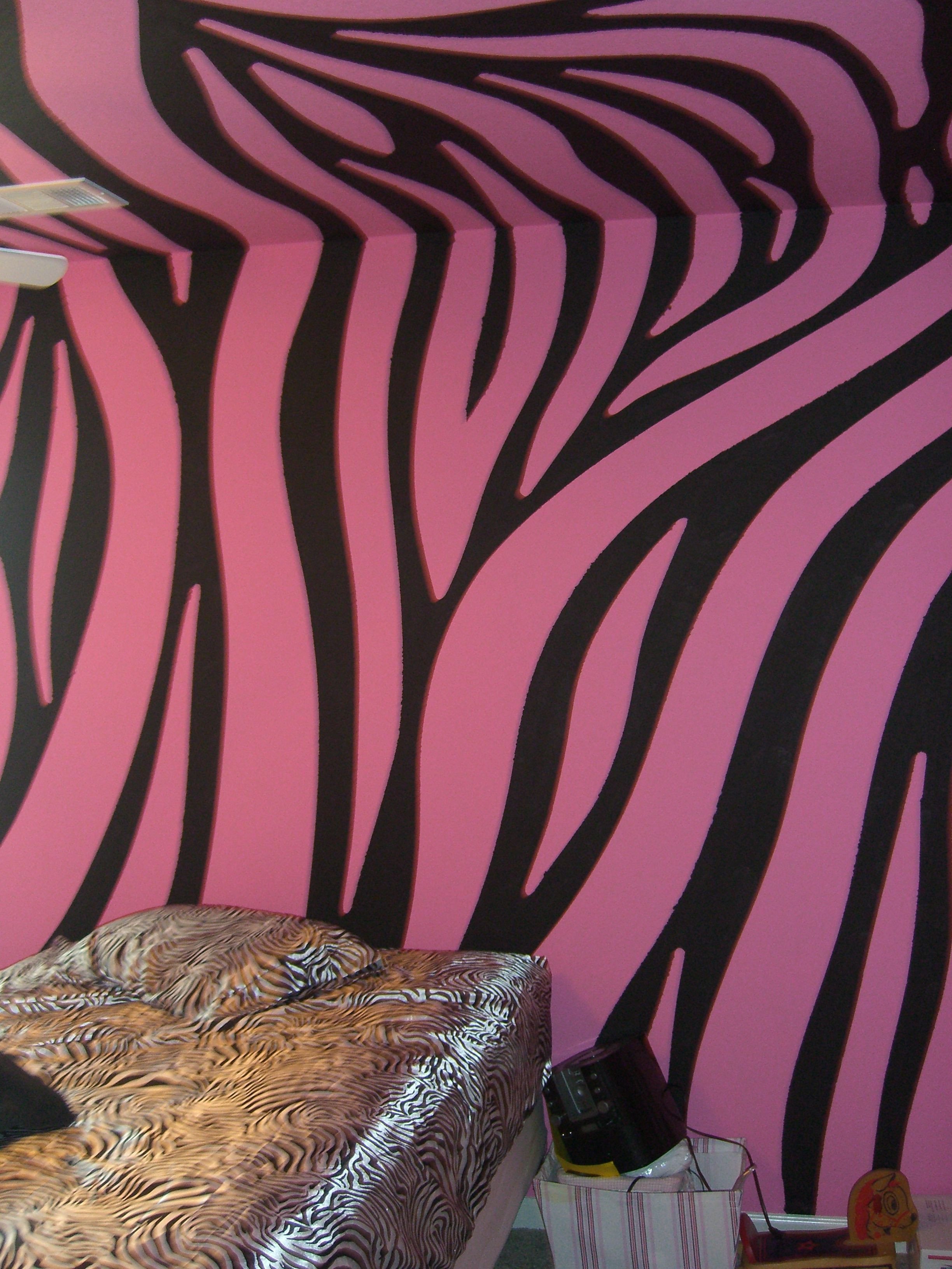 Pink and Black Bedroom Elegant Super Cool Pink and Black Zebra Walls Painted by Chris W