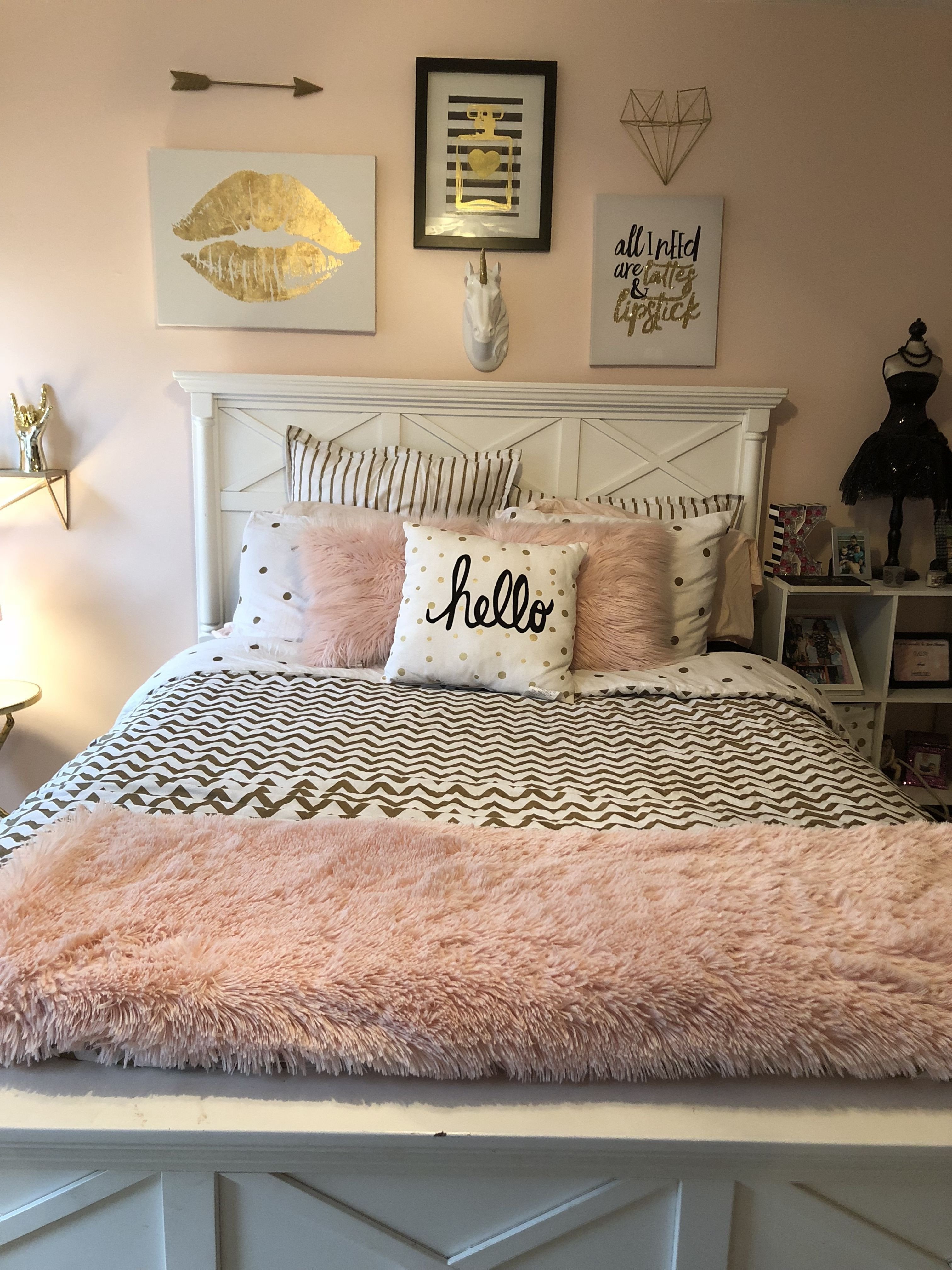 Pink and Gold Bedroom Set Elegant Pin On New House