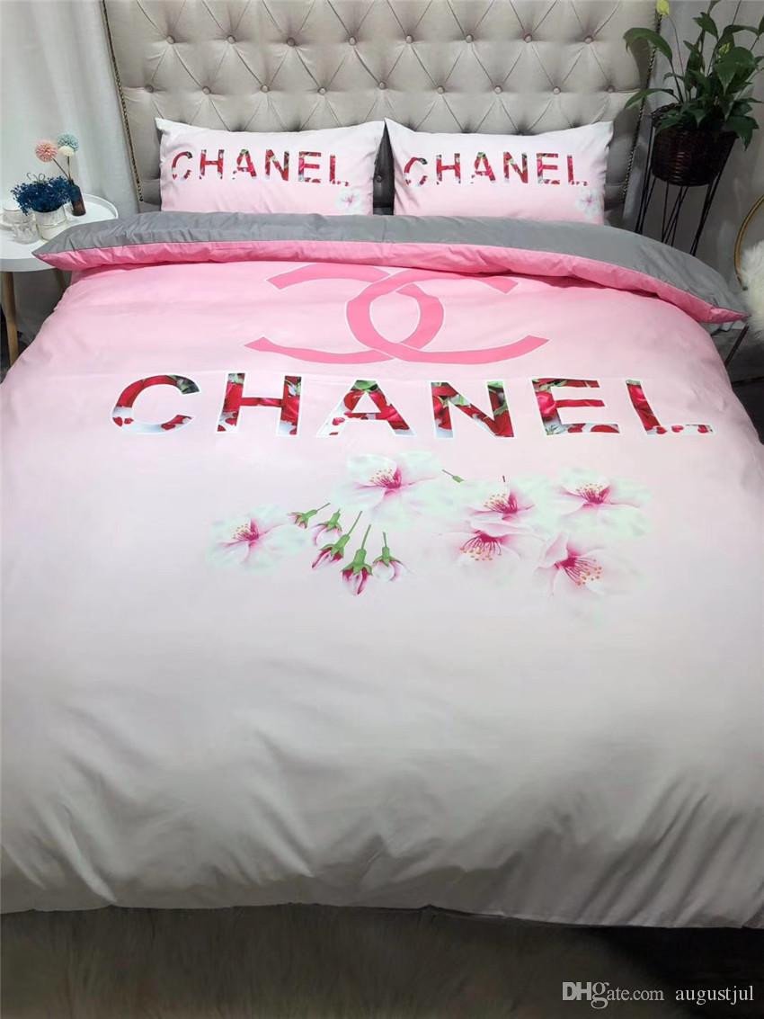 Pink and Gray Bedroom Awesome Pink Flower Design Bedding Sets Duplex Modal Spring Summer Brand Bed Cover Suit for Europe and America Pretty Duvet Covers Discounted Bedding From