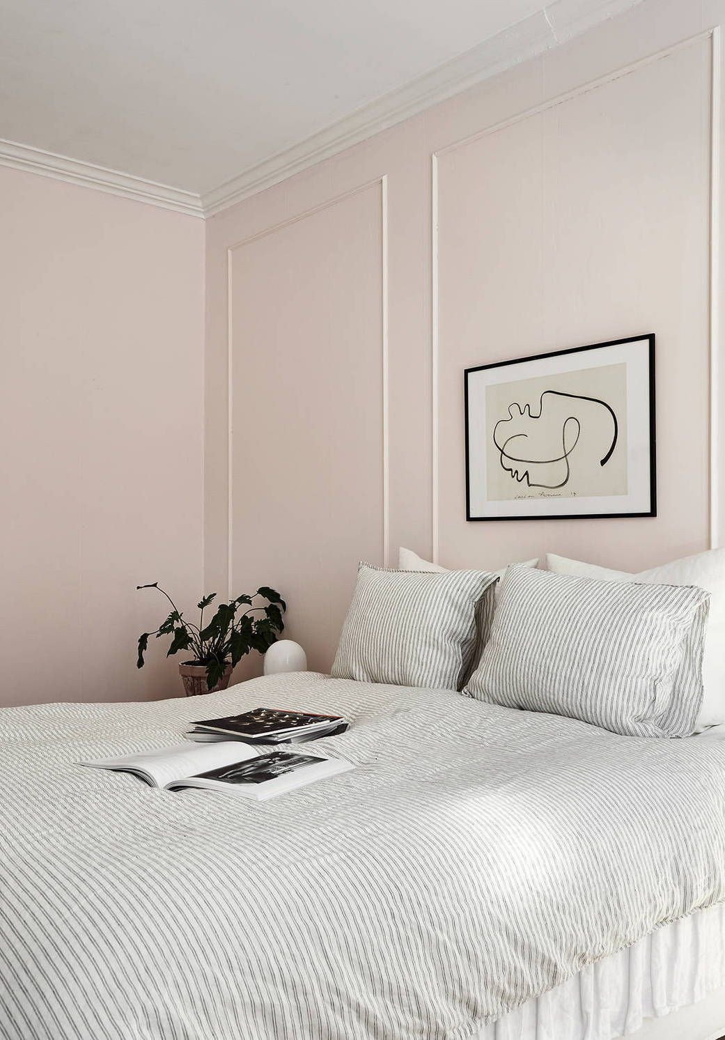 Pink and Gray Bedroom Elegant A Powder Pink Bedroom Peeking Through Via Coco Lapine