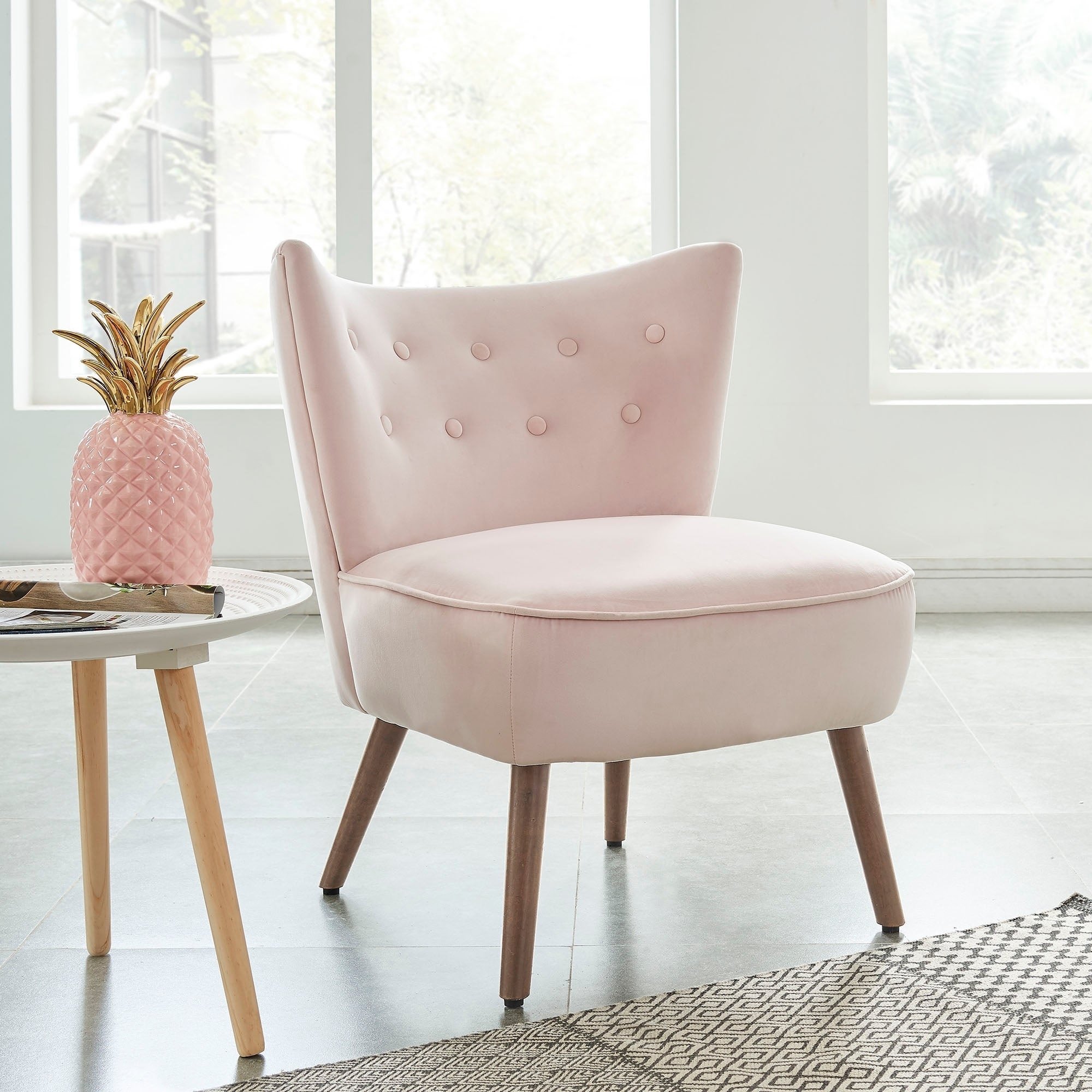 Pink Chair for Bedroom Elegant Chair Blush Accent Chair