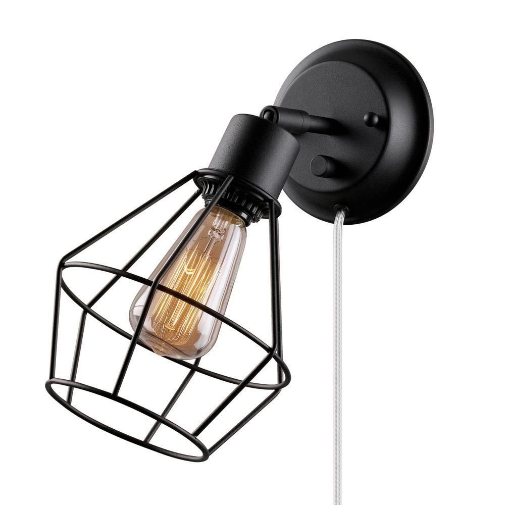 Plug In Wall Lamps for Bedroom New Globe Electric 1 Light Black Shade Plug In Wall Sconce with