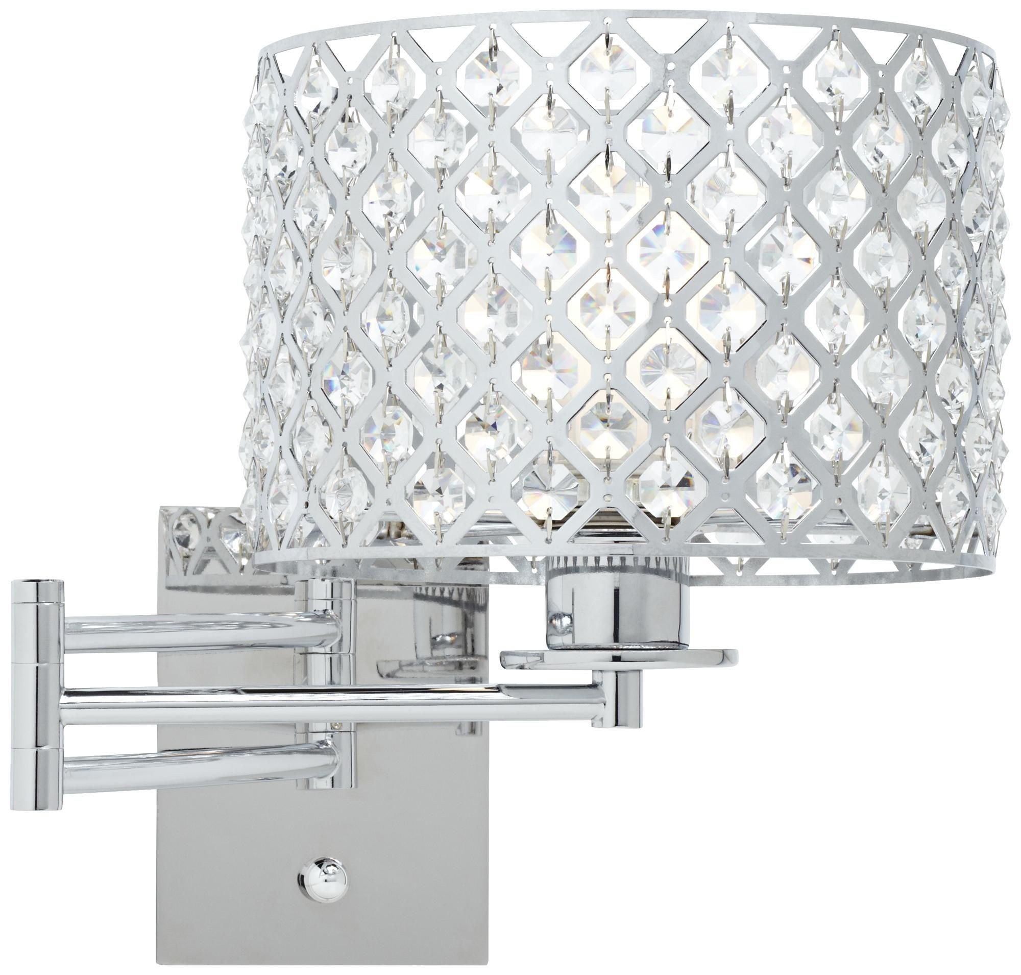 Plug In Wall Light for Bedroom Awesome Possini Euro Glitz 9&quot; Wide Plug In Swing Arm Wall Lamp