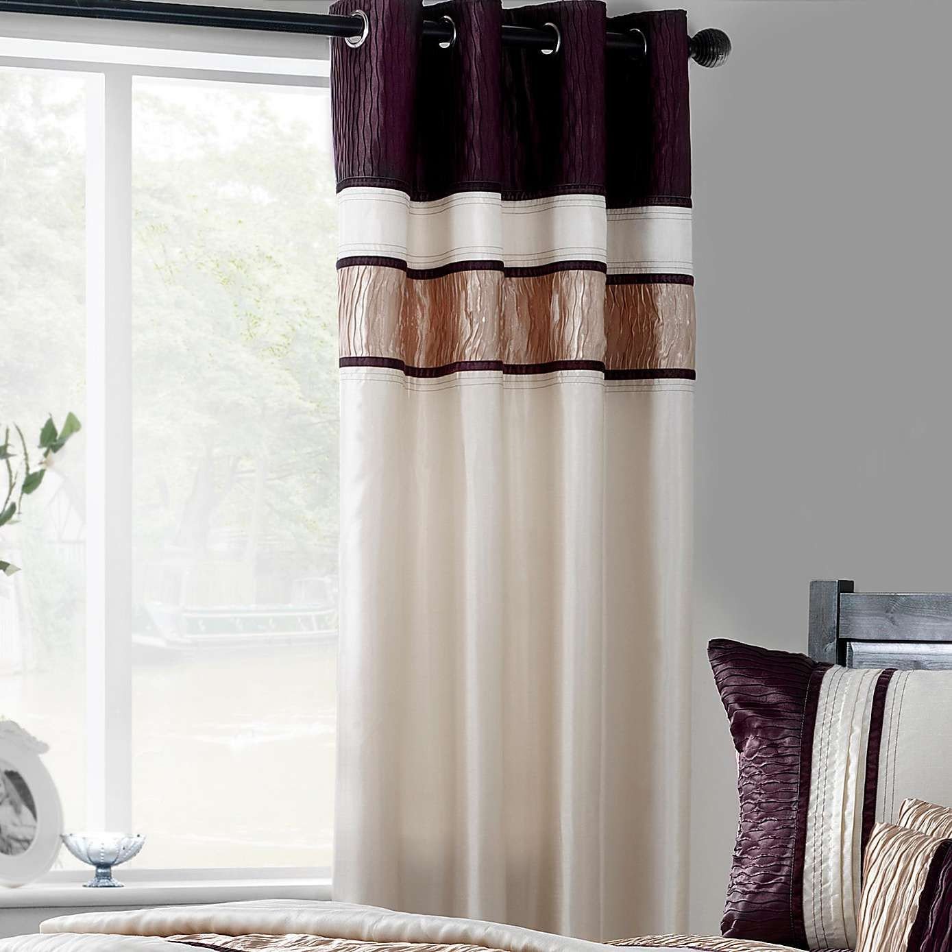 Plum Curtains for Bedroom Awesome Plum Manhattan Lined Eyelet Curtains Dunelm