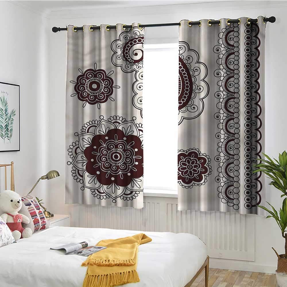 Pretty Curtains for Bedroom Elegant Amazon Lightly Curtain Henna Tattoo Doodle Paisley 54