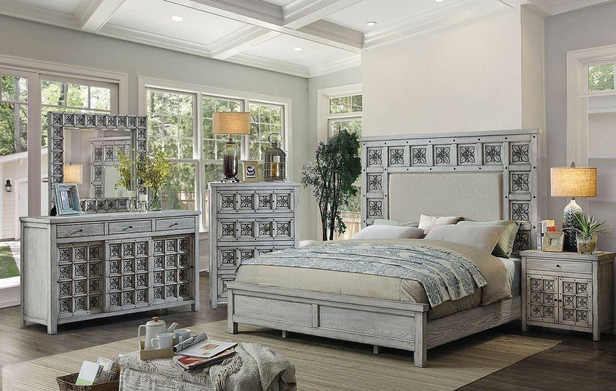 Queen Bedroom Furniture Set Unique Antique Light Gray Queen Bedroom Set 5pcs Pantaleon by