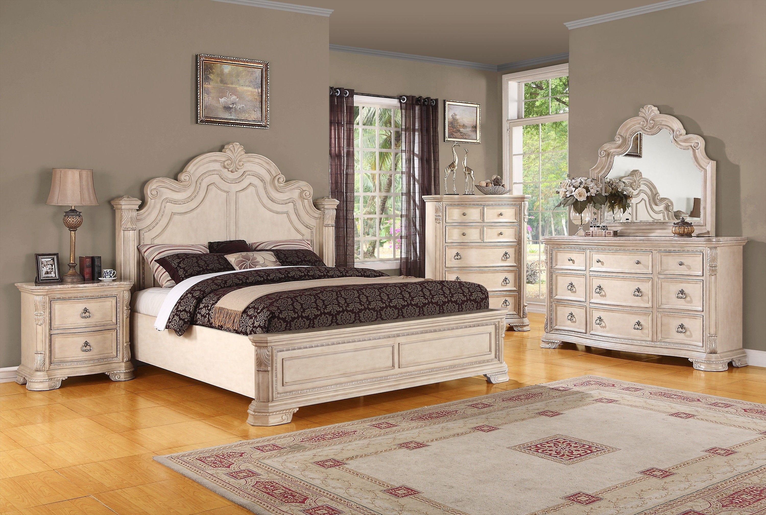 Queen Bedroom Set White Awesome Traditional Alabaster White Bedroom