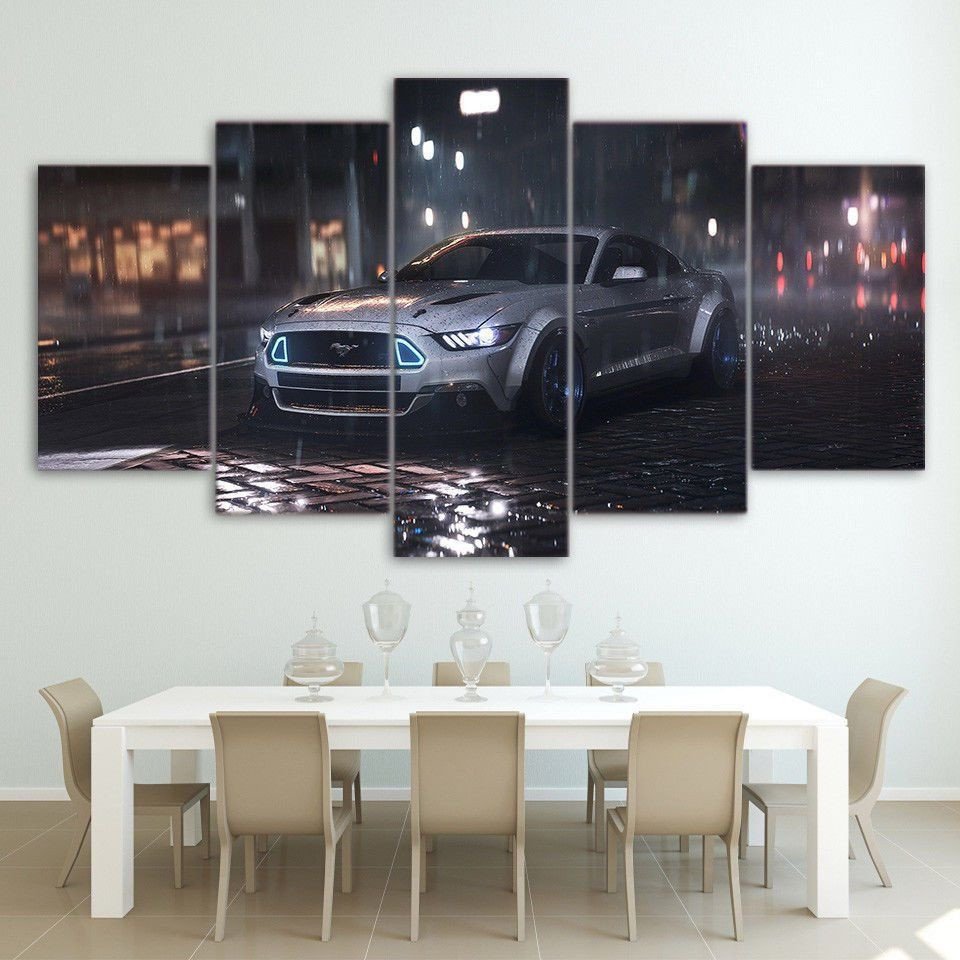 Race Car Bedroom Decor Awesome 5 Panel Print Decor ford Mustang Car Canvas Set Race Car