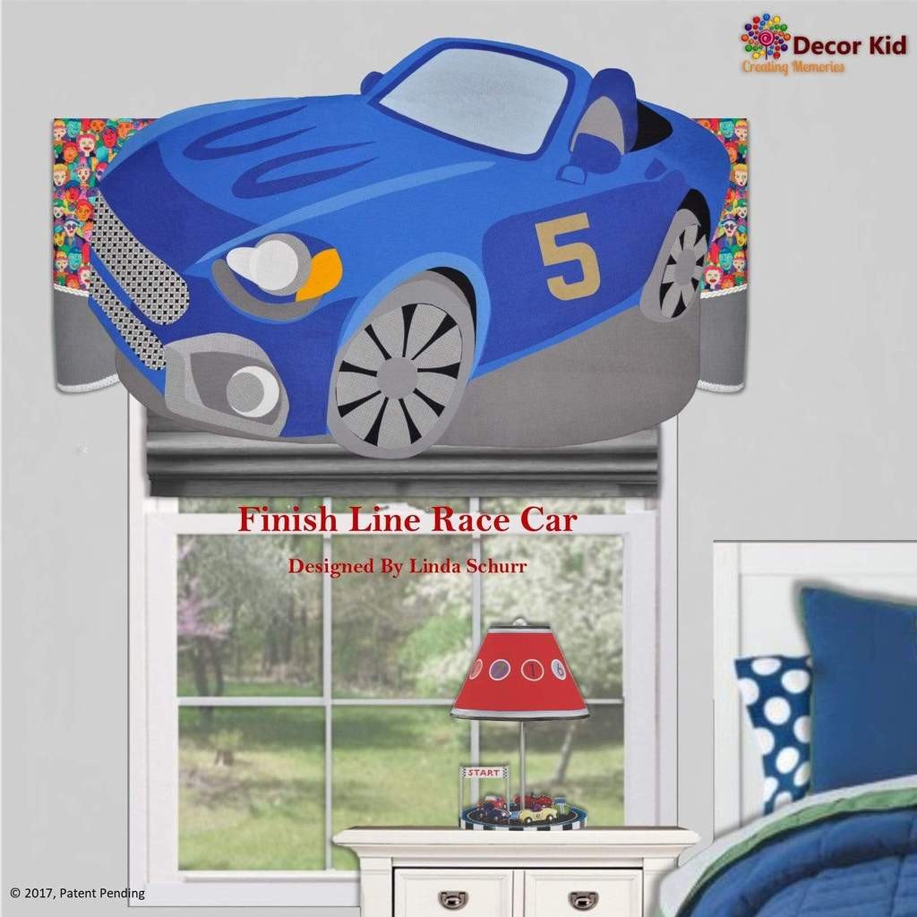 Race Car Bedroom Decor Lovely Boys Valance Finish Line Children S Race Car Decor for