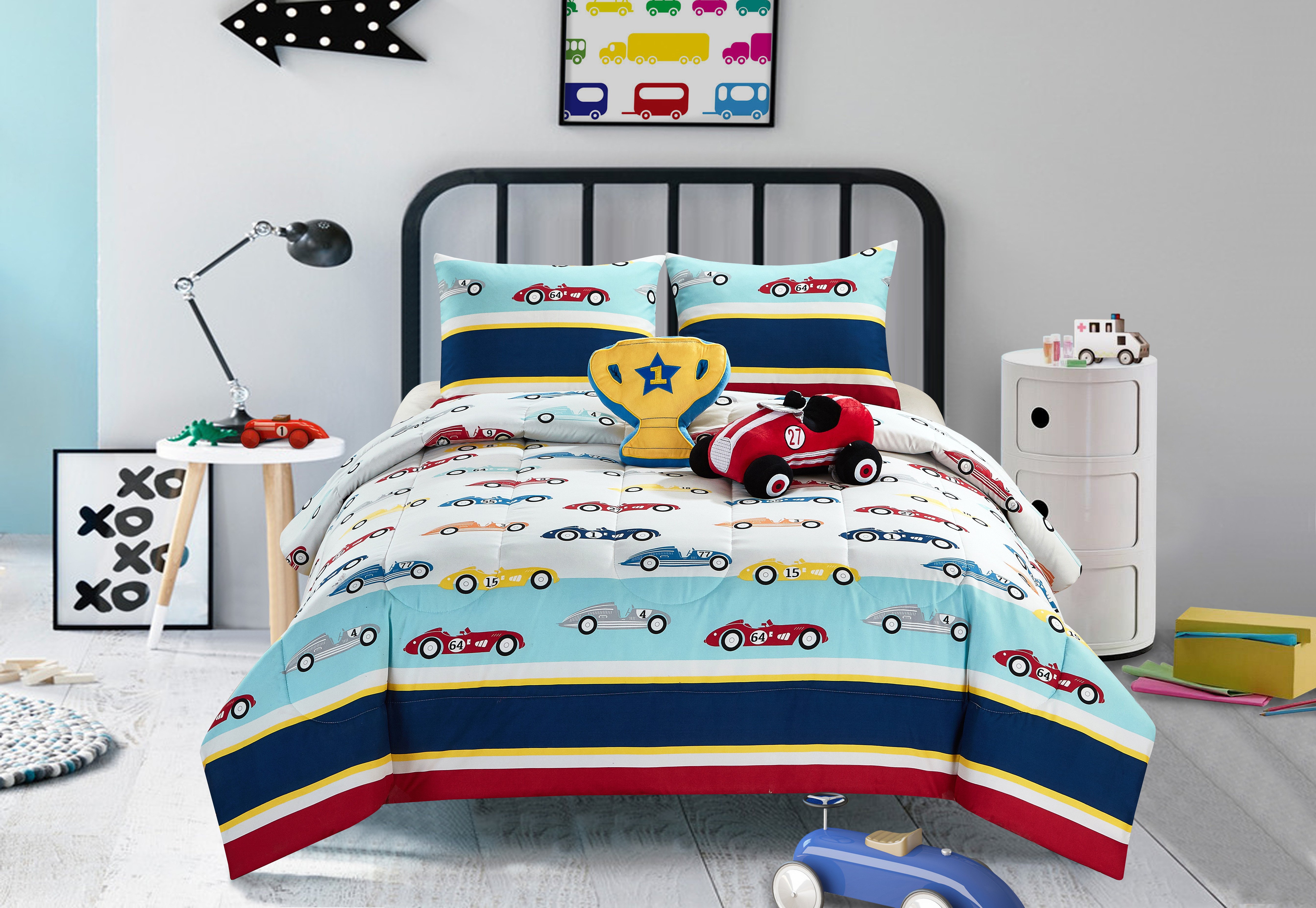 Race Car Bedroom Decor Luxury Heritage Club Kids Race Car forter Set Walmart