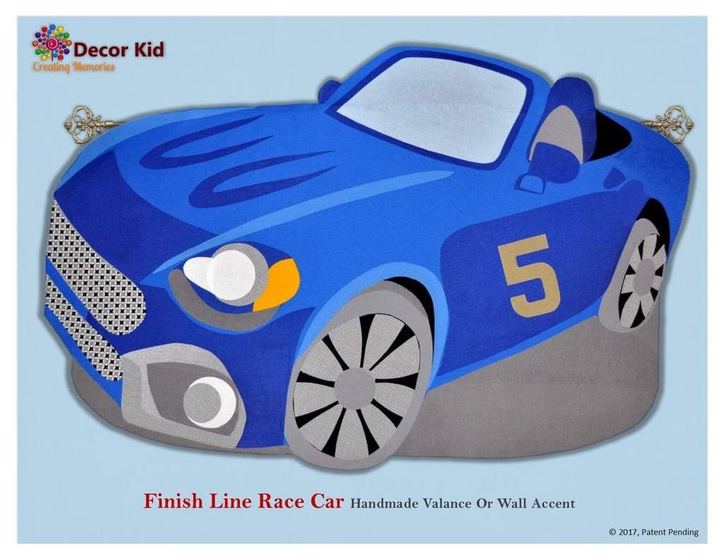 Race Car Bedroom Decor New Boys Valance Finish Line Children S Race Car Decor for