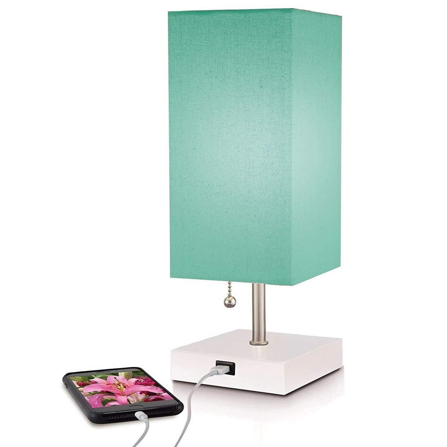 Reading Lamps for Bedroom Fresh Modern Teal Aqua Lamp Usb Port W New Improved 2 and Charger