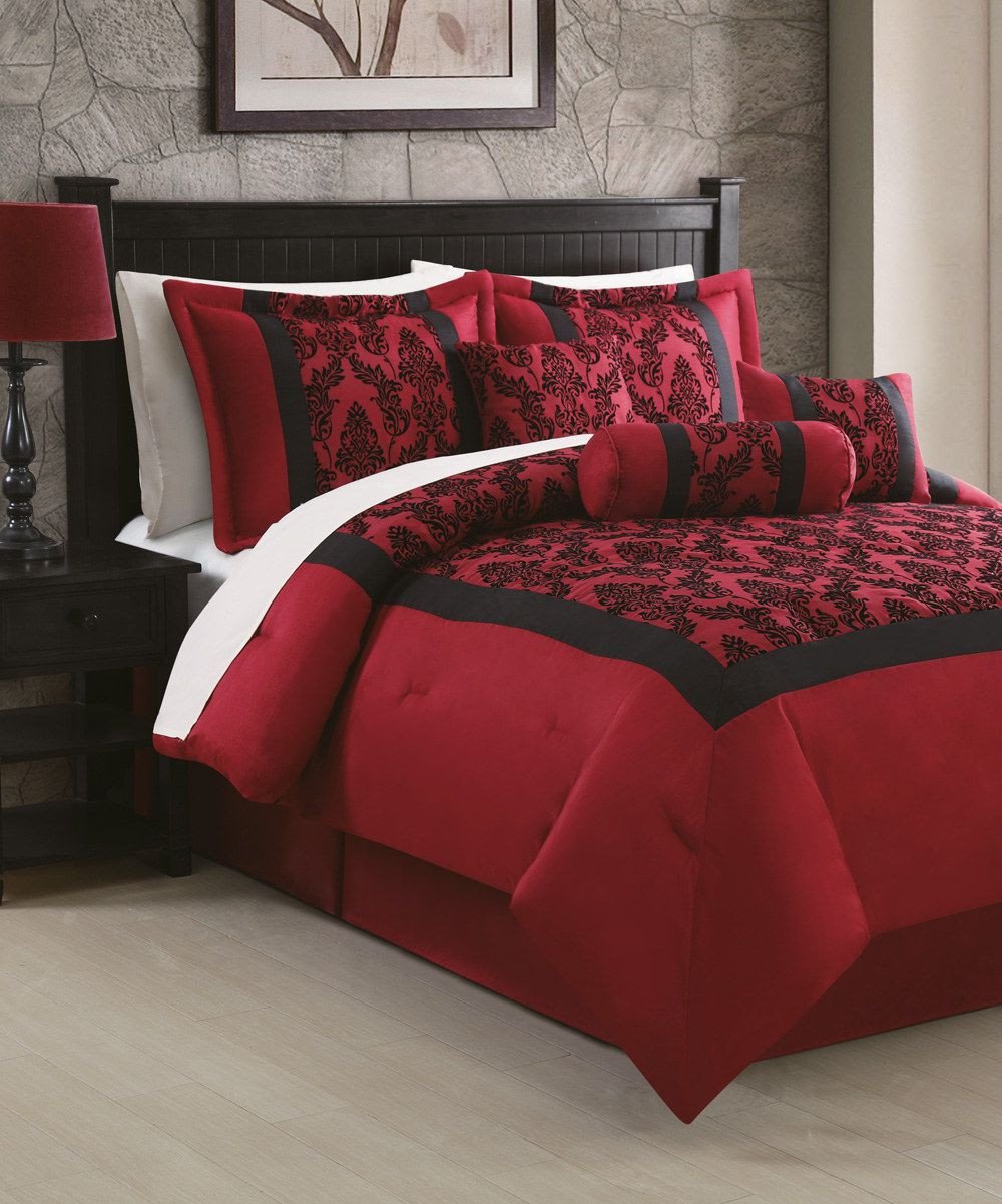 Red and Black Bedroom Set Fresh Love This Red &amp; Black Bel Air Seven Piece forter Set by