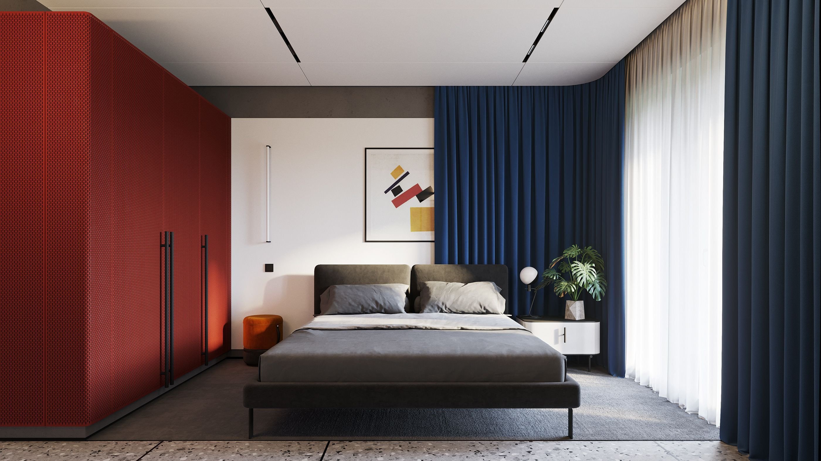 Red and Blue Bedroom Beautiful Red Yellow Blue On Behance Details Interior In 2019