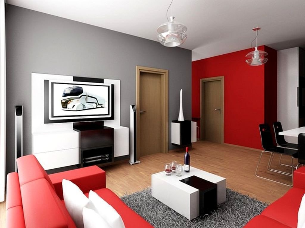 Red and Gray Bedroom Awesome Red and Grey Living Room Ideas