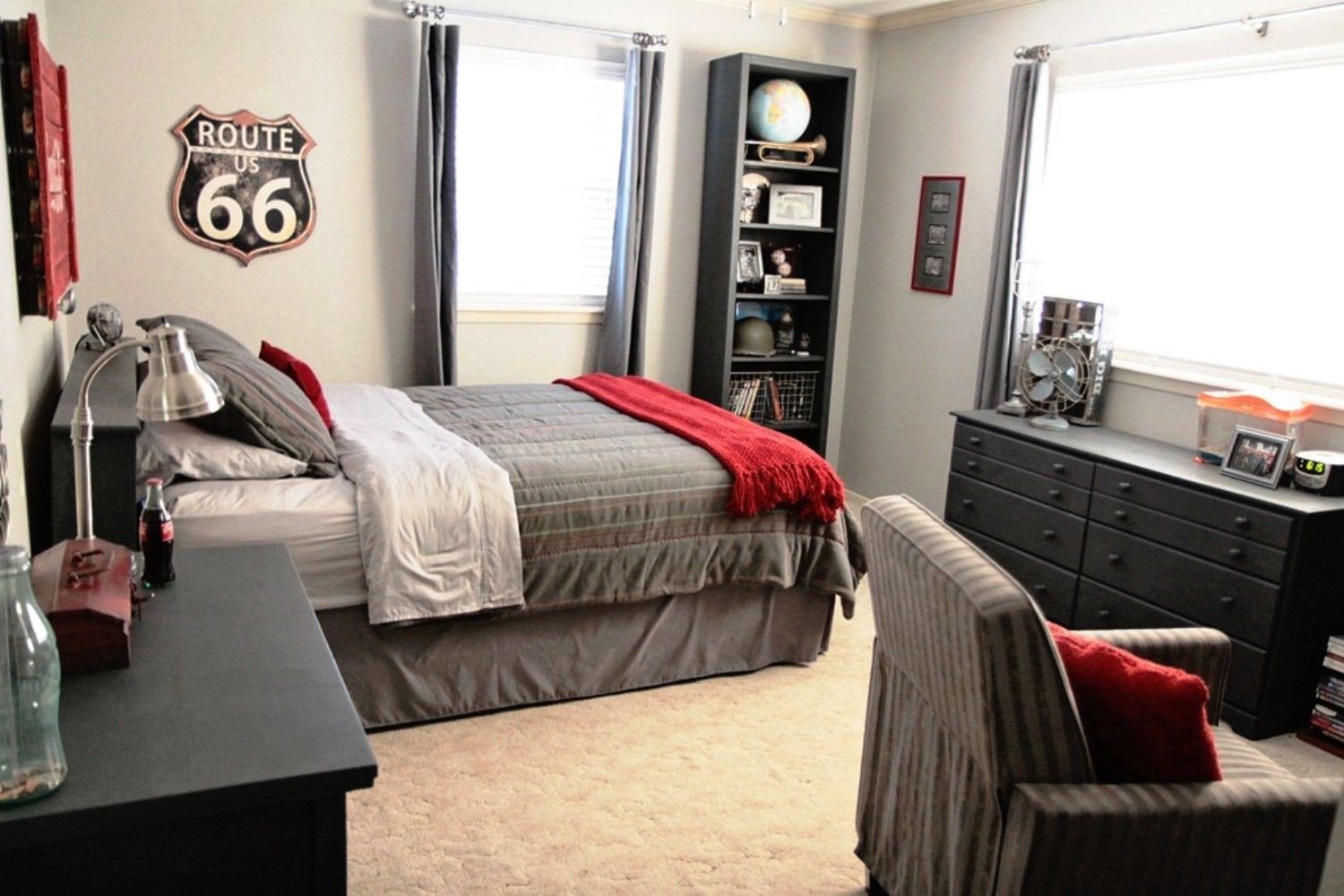 Red and Gray Bedroom Ideas Beautiful Red and Grey Bedroom