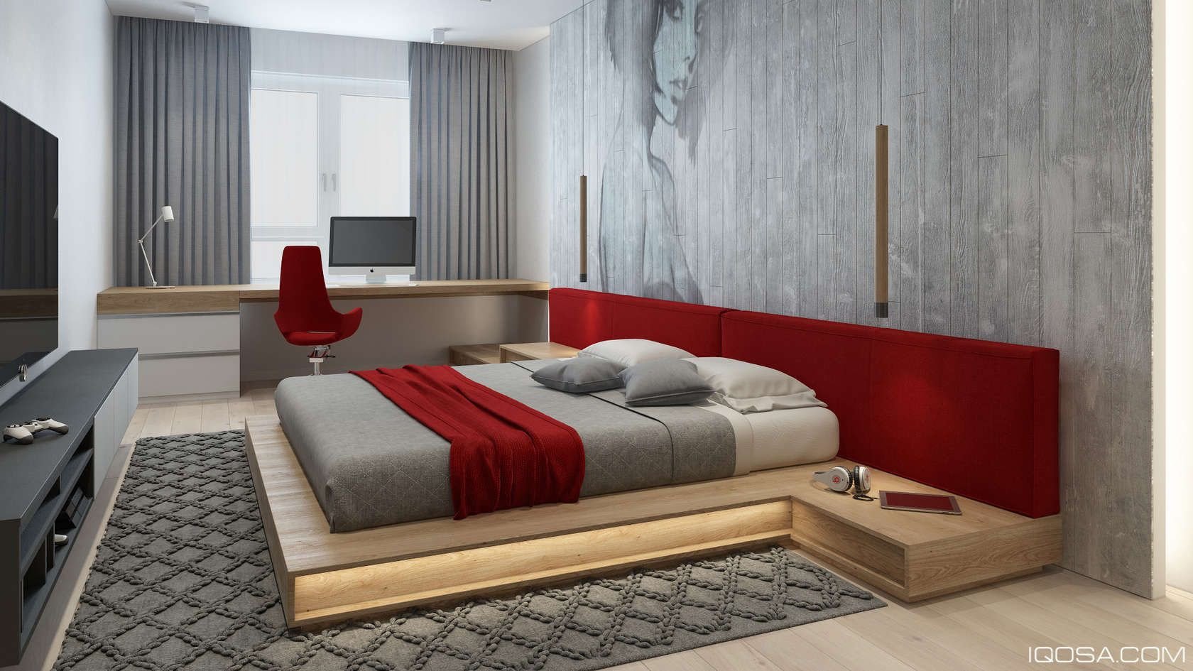 Red and Gray Bedroom Ideas Inspirational 42 Gorgeous Grey Bedrooms