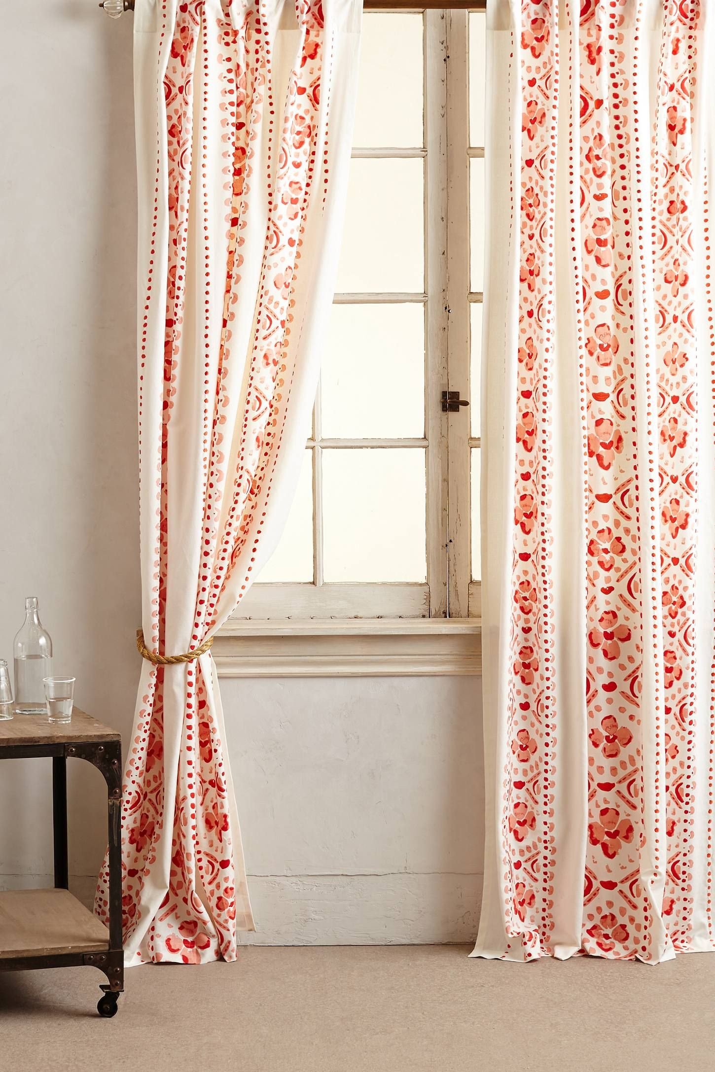 Red Curtains for Bedroom Beautiful Printed Lyndley Curtain for the Bedroom