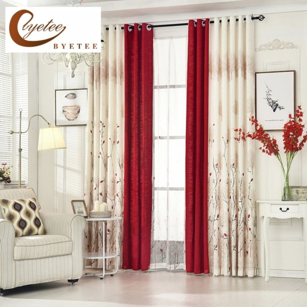 Red Curtains for Bedroom Unique byetee] Pastoral Linen Curtains for Living Room Bedroom