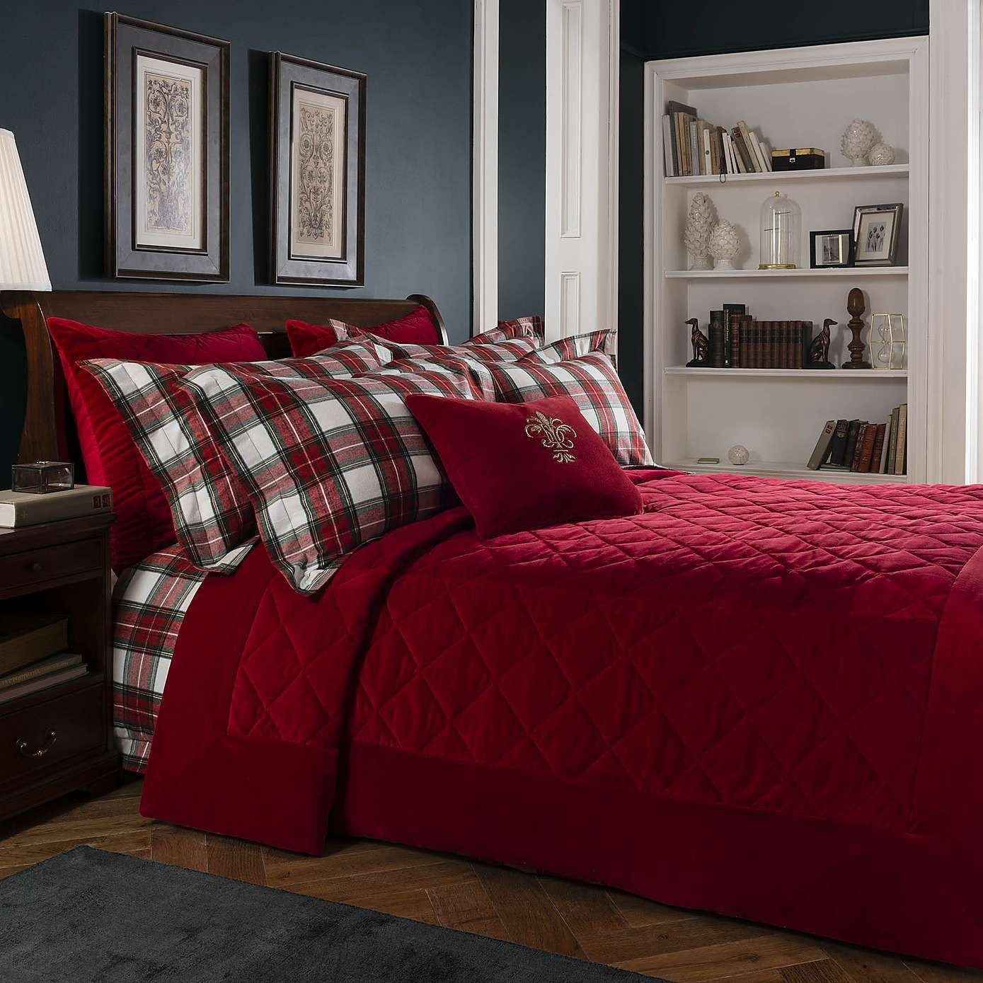 Red Grey and Black Bedroom Inspirational Dorma isla Red Bedspread Dunelm