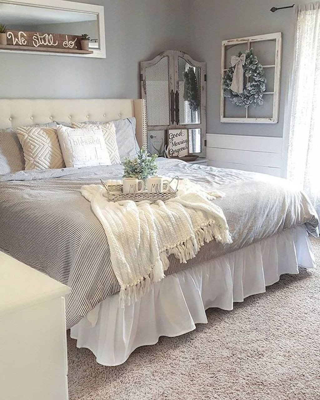 Romantic Bedroom Colors for Master Bedrooms New 40 Farmhouse Style Master Bedroom Decorating Ideas Bedroom