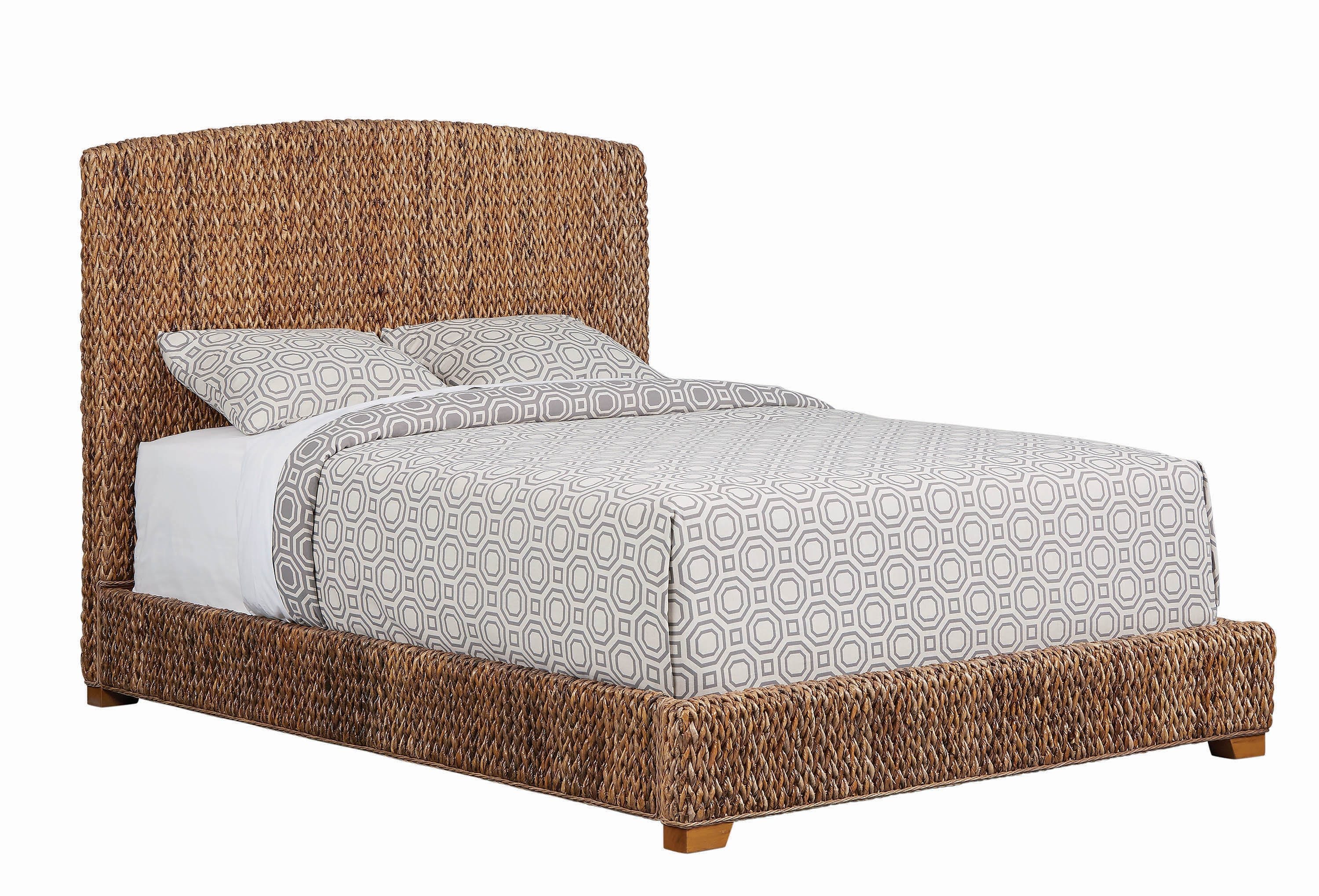 Rustic Queen Bedroom Set Beautiful Laughton Queen Hand Woven Banana Leaf Bed Amber Coaster
