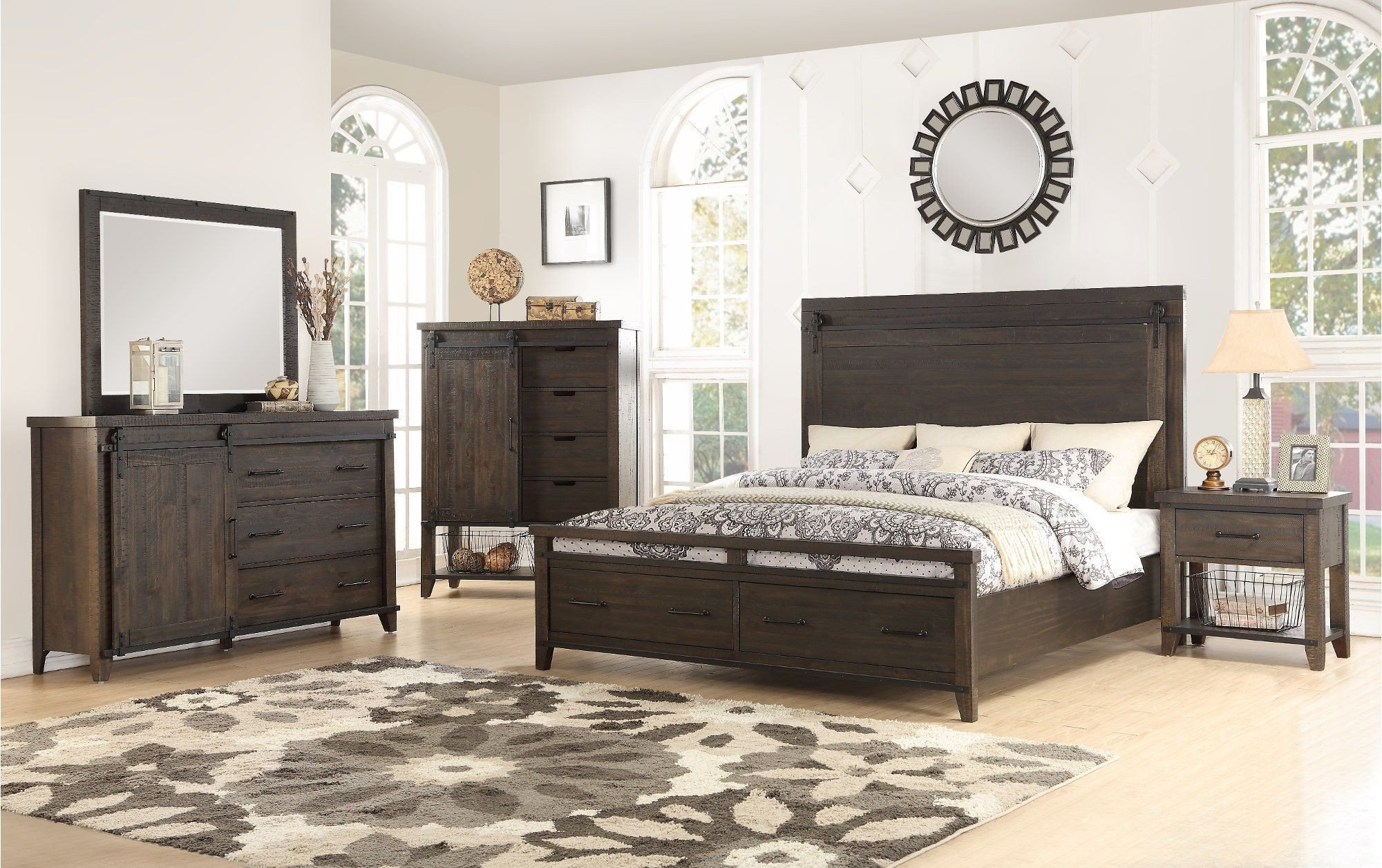 Rustic White Bedroom Set Beautiful Rustic Contemporary Brown 4 Piece King Bedroom Set Montana