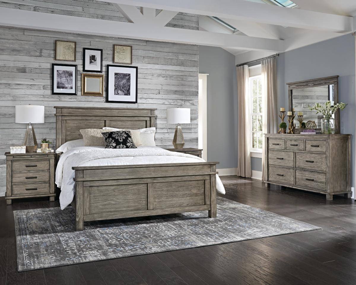 Rustic White Bedroom Set Best Of Rustic Cal King Panel Bedrom Set 4ps Greystone Glpgr5230 A