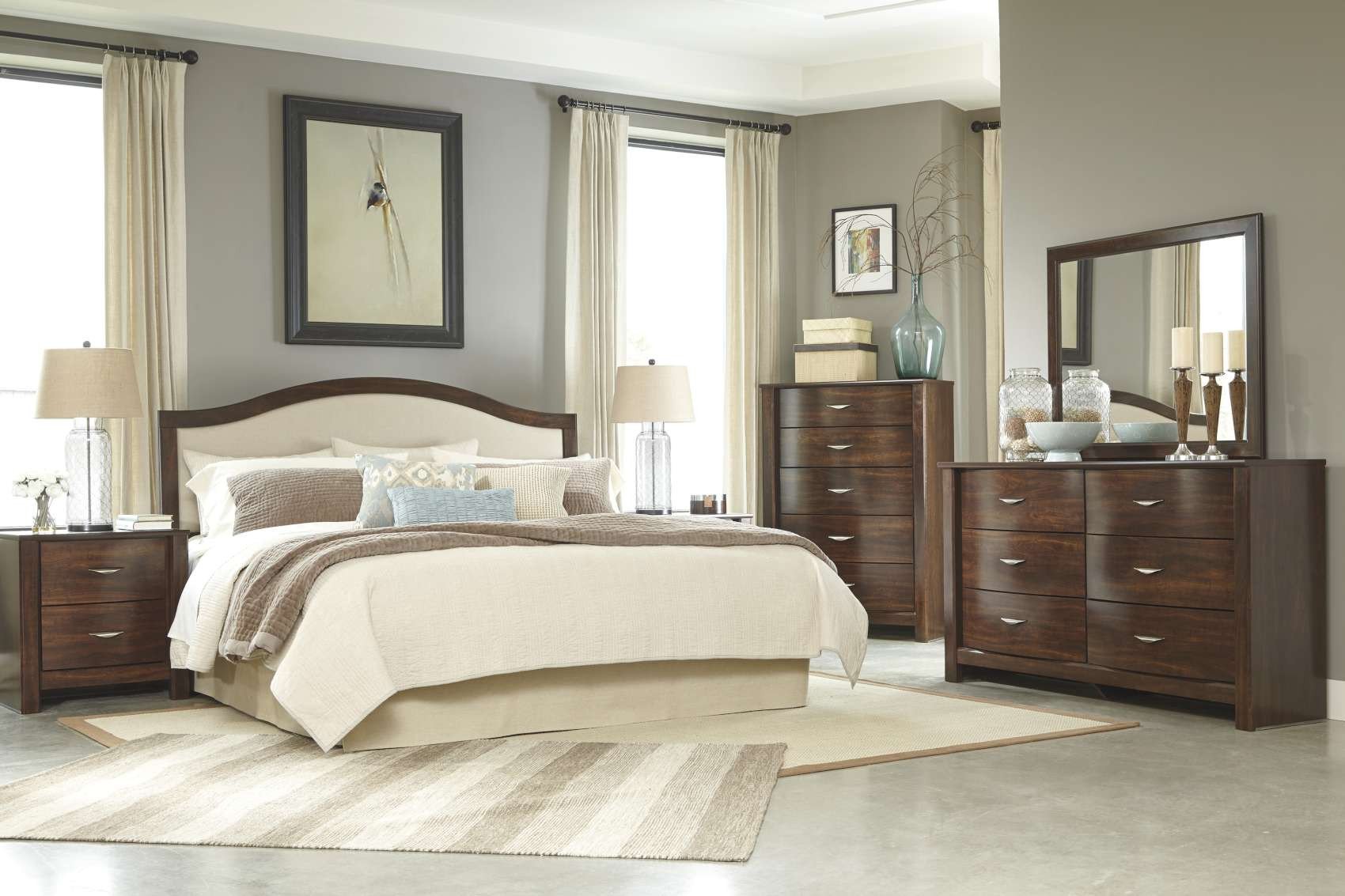 San Mateo Bedroom Set Elegant Corraya Medium Brown Bedroom Collection B428