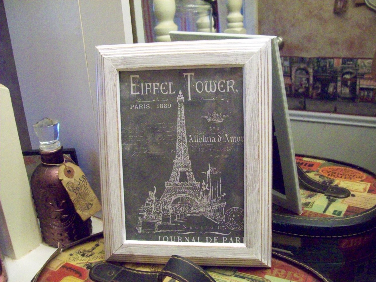 Shabby Chic Bedroom Decor Inspirational Shabby Chic 5x7 Chalkboard Look Eiffel tower Frame Paris Bedroom Decor Wall Decor French Bedroom Shabby Chic Paris Wall Decor