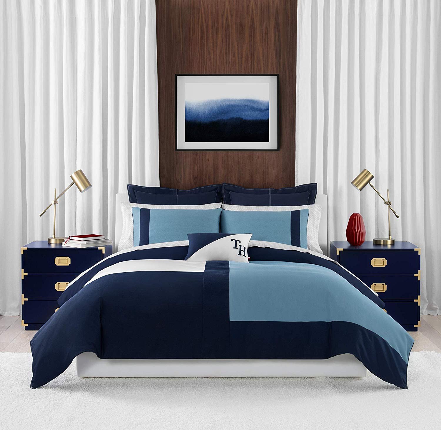 Shades Of Blue for Bedroom Fresh Amazon tommy Hilfiger Conscious Colorblock Bedding