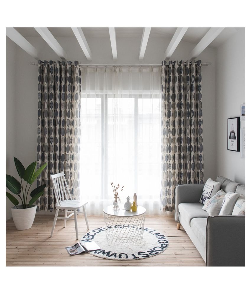 Short Curtains for Bedroom Beautiful Cocoshope Curtains Fashionable Simple Circles Pattern