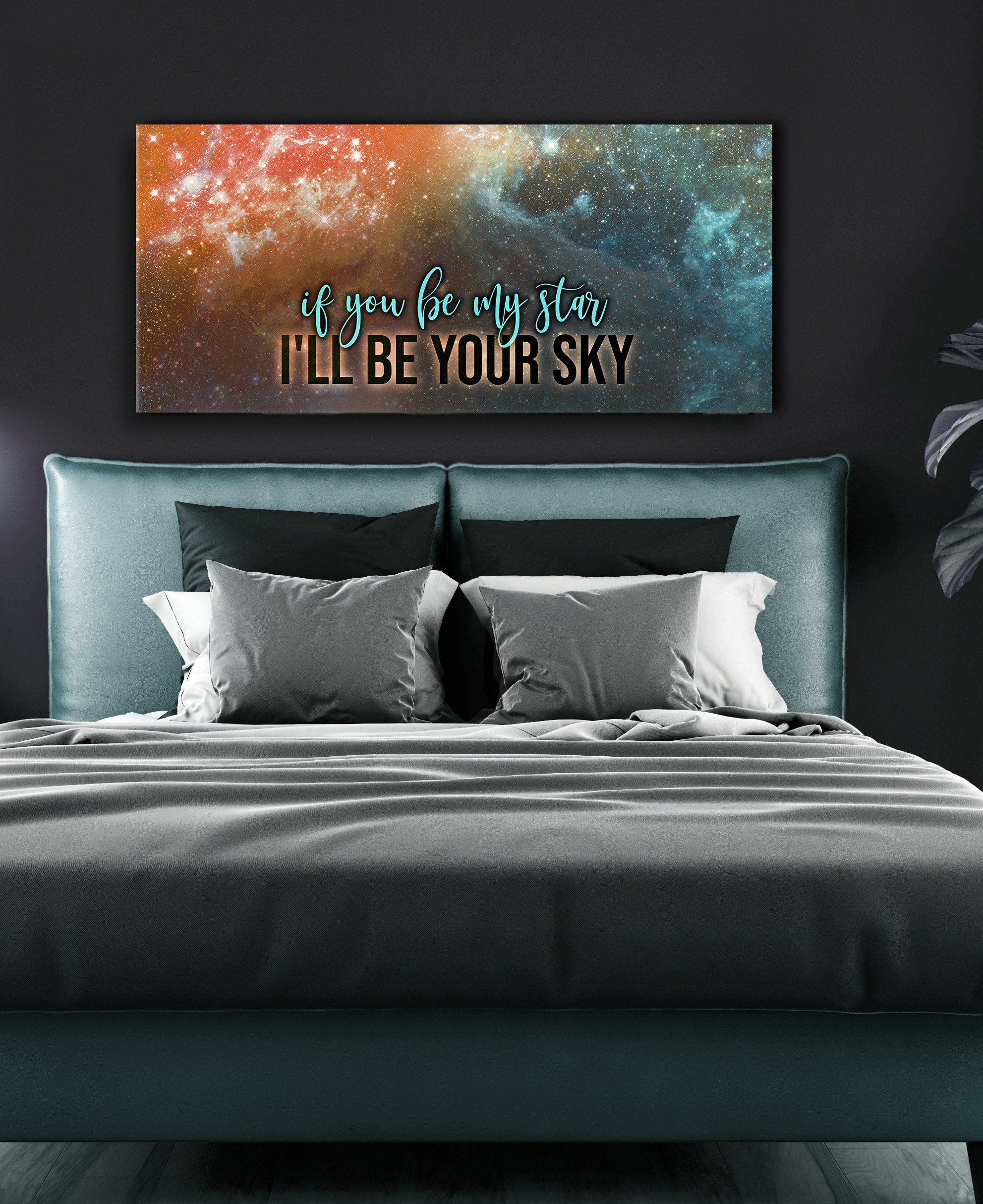 Signs for Bedroom Walls Fresh Bedroom Wall Art if You Be My Star Ill Be Your Sky Wood