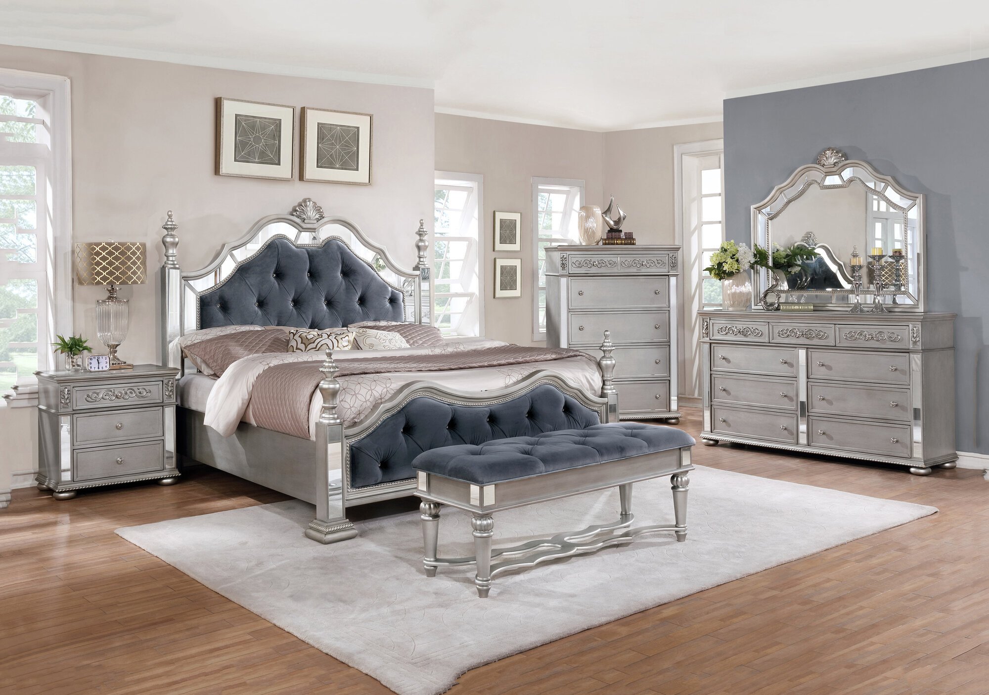 Silver Grey Bedroom Furniture New Details About Rosdorf Park Kenton Standard 5 Piece Bedroom Set