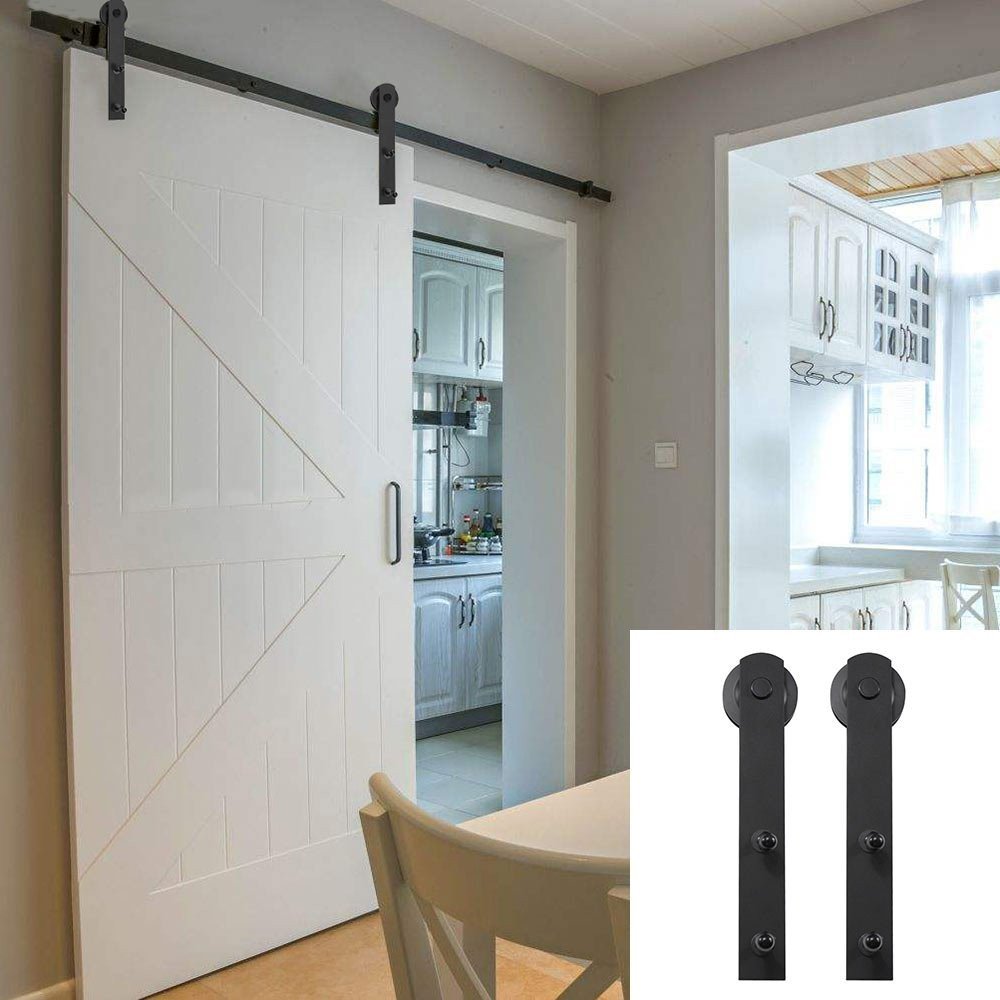 Sliding Barn Door for Bedroom Inspirational Winsoon Country Straight Wheel Exterior Diy Barn Door Track Sliding Single Hardware Black Rail Steel Roller Kit 6 6ft Single Door Set