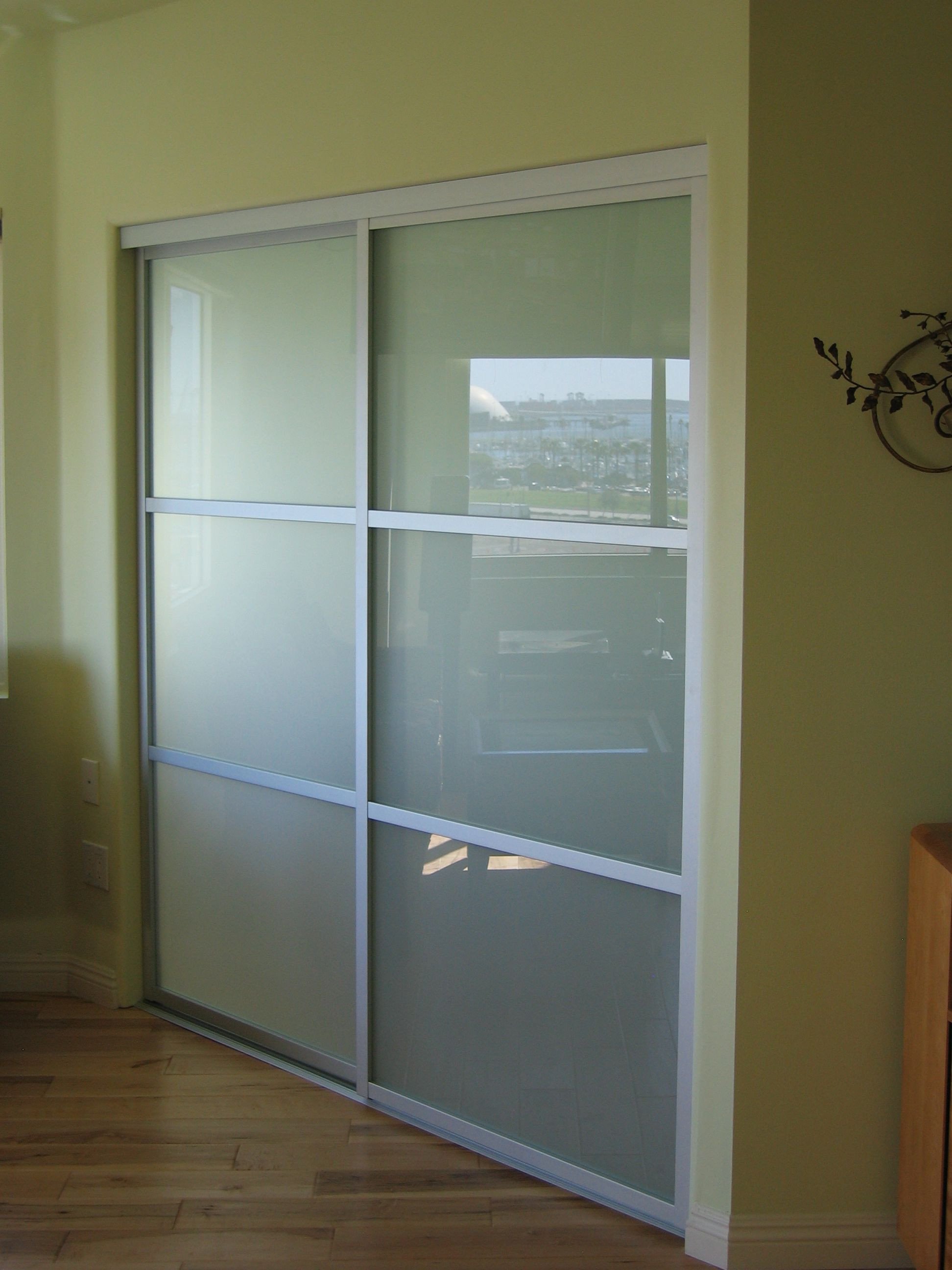 Sliding Doors for Bedroom Awesome Frosted Glass and A Silver Frame Finish are A Perfect Match