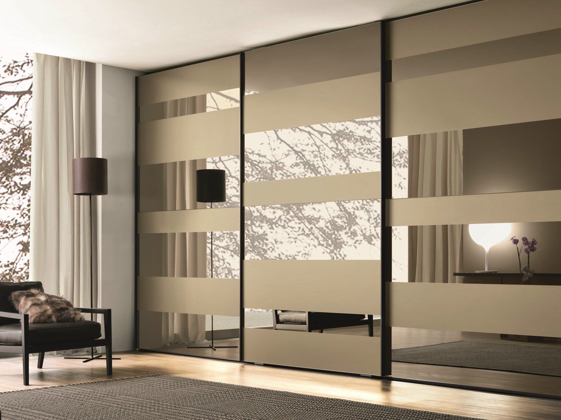 Sliding Doors for Bedroom Luxury Lacquered Wooden Wardrobe with Sliding Doors Segmenta New