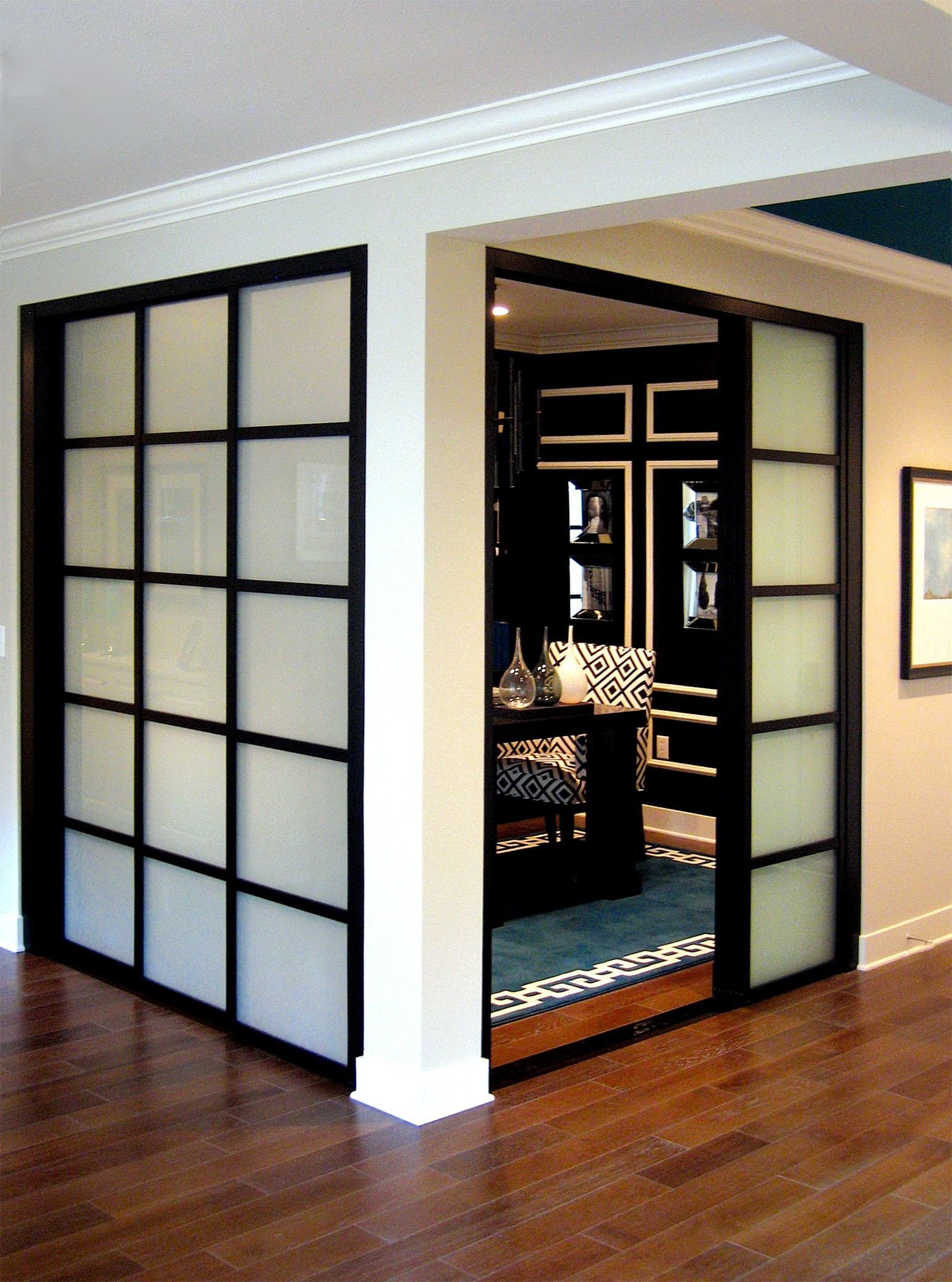 Sliding Doors for Bedroom Unique Wall Slide Doors with Laminated Glass &amp; Black Frame