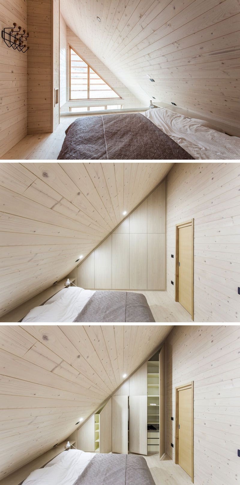 Sloped Ceiling Bedroom Ideas Awesome the Dark Exterior This Wood House Encloses A Light