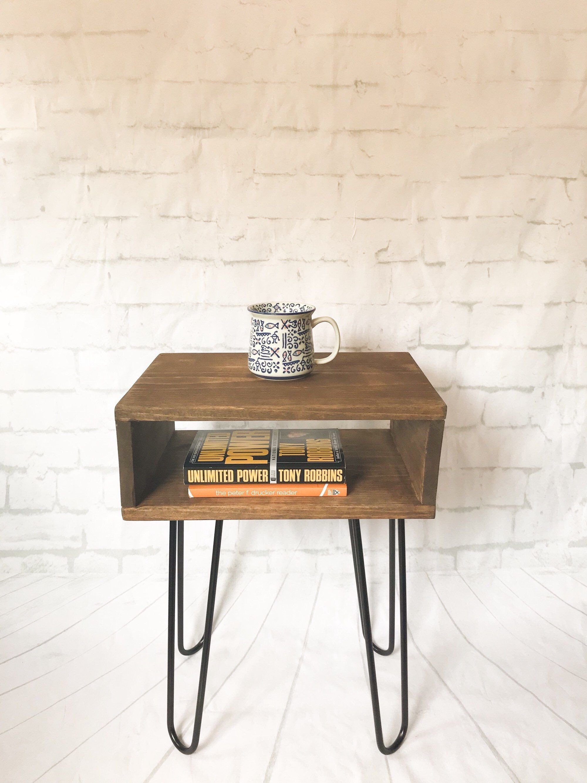 Small Bedroom End Tables Beautiful Handmade Real Wood Nightstand Bed Side Table Mid Century