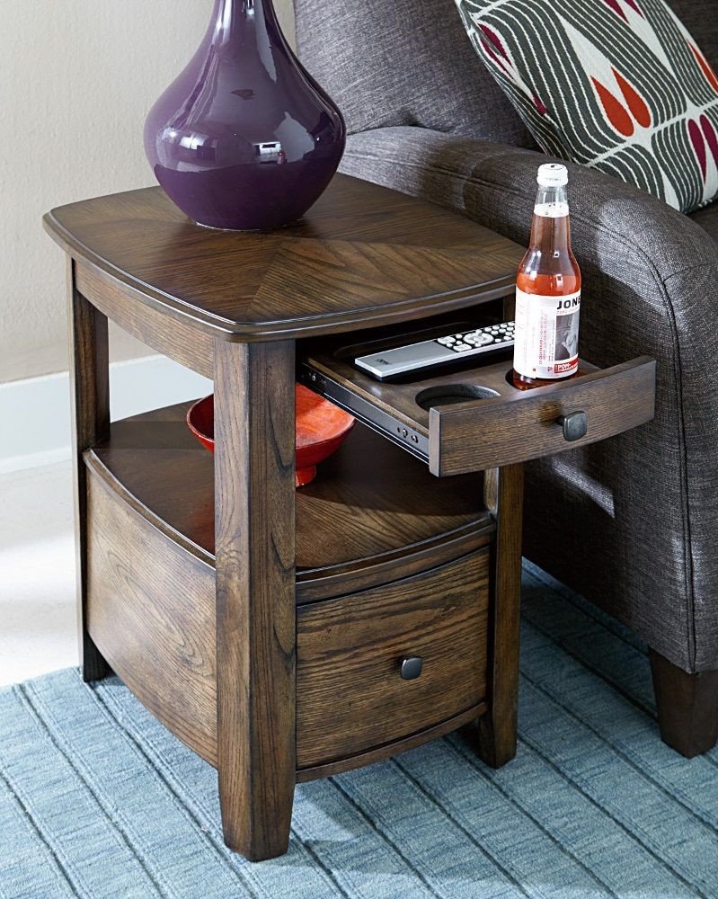 Small Bedroom End Tables New How Cool is This Side Table with Built In Cup Holders We Re