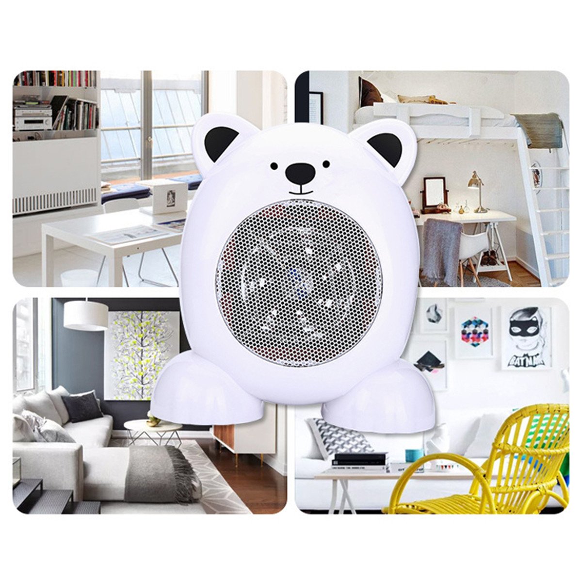 Small Heaters for Bedroom Beautiful 220v 360w Cartoon Bear Style Heater Fan Portable Mini Silencer Electric Heater Fan