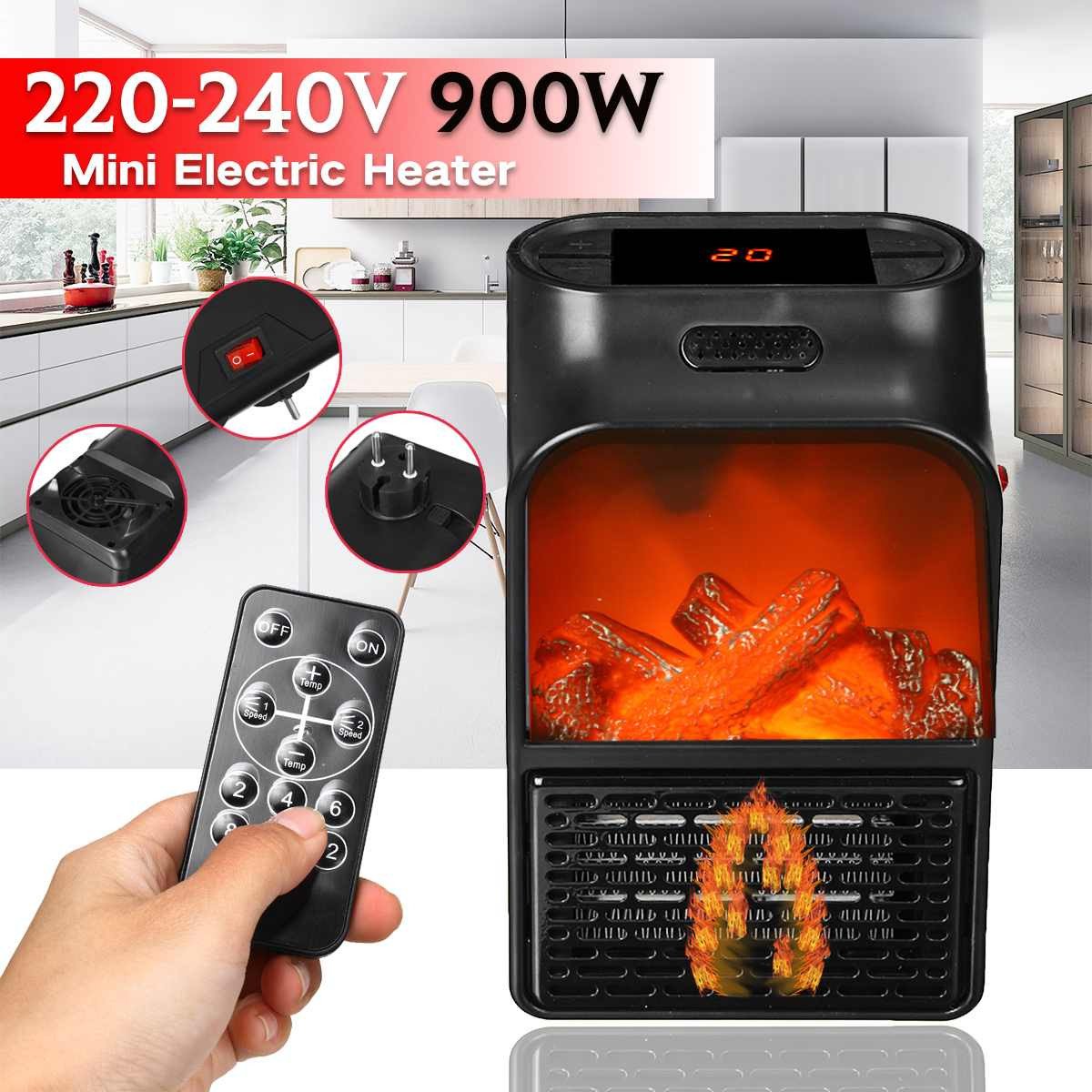 Small Heaters for Bedroom Luxury 900w Mini Electric Heater Portable Electric Space Room Heater Air Heating Space Winter Warmer Machine with Remote Control