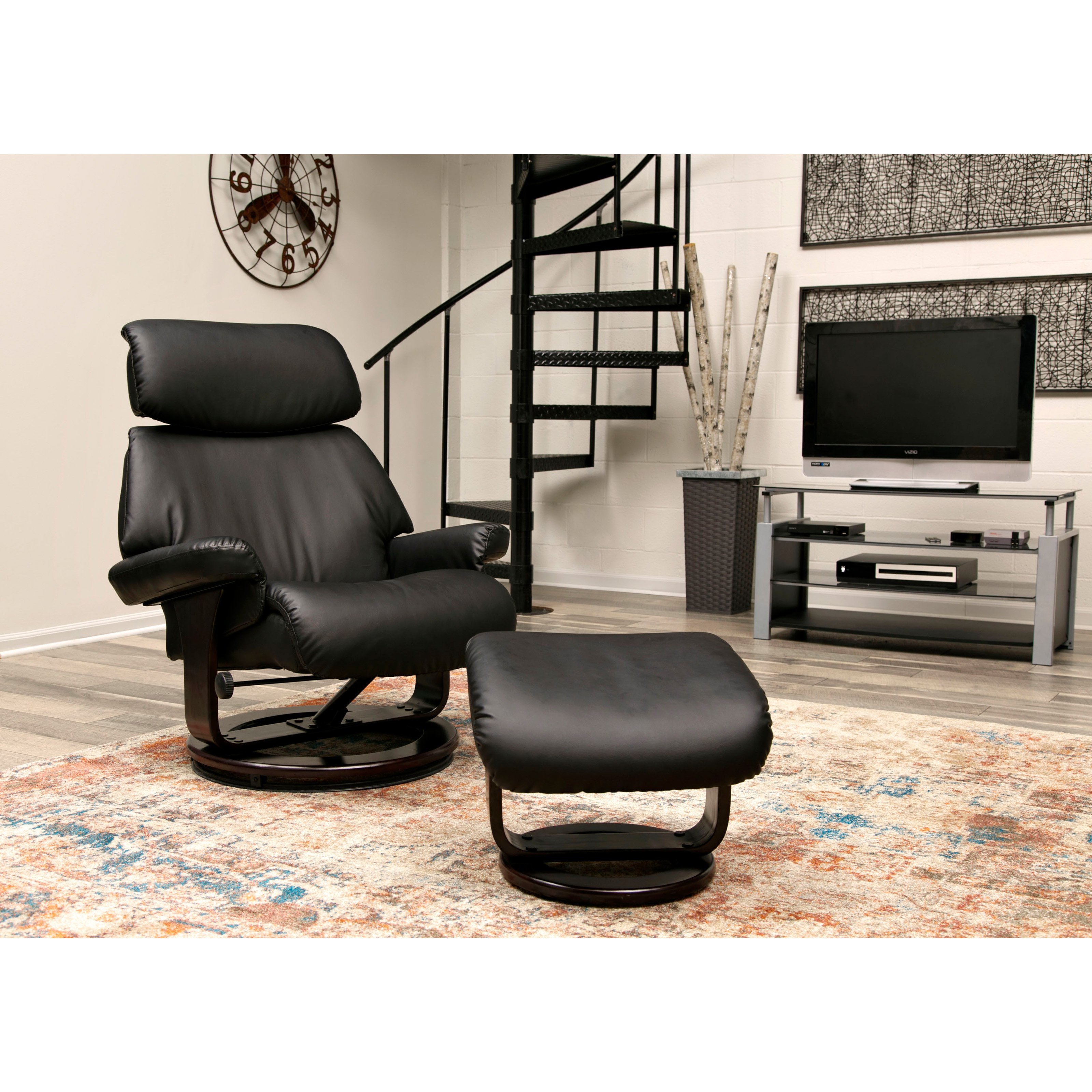 Small Recliners for Bedroom Fresh Relaxzen Classic Bonded Leather Recliner with Ottoman